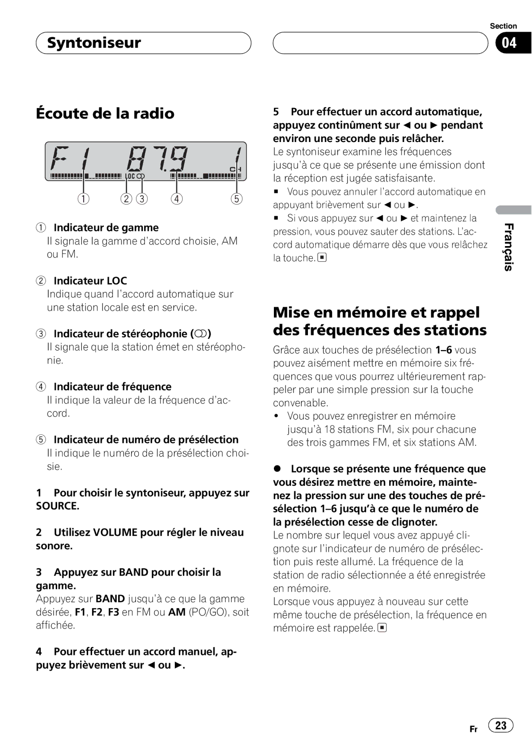 Pioneer DEH-1700 operation manual 