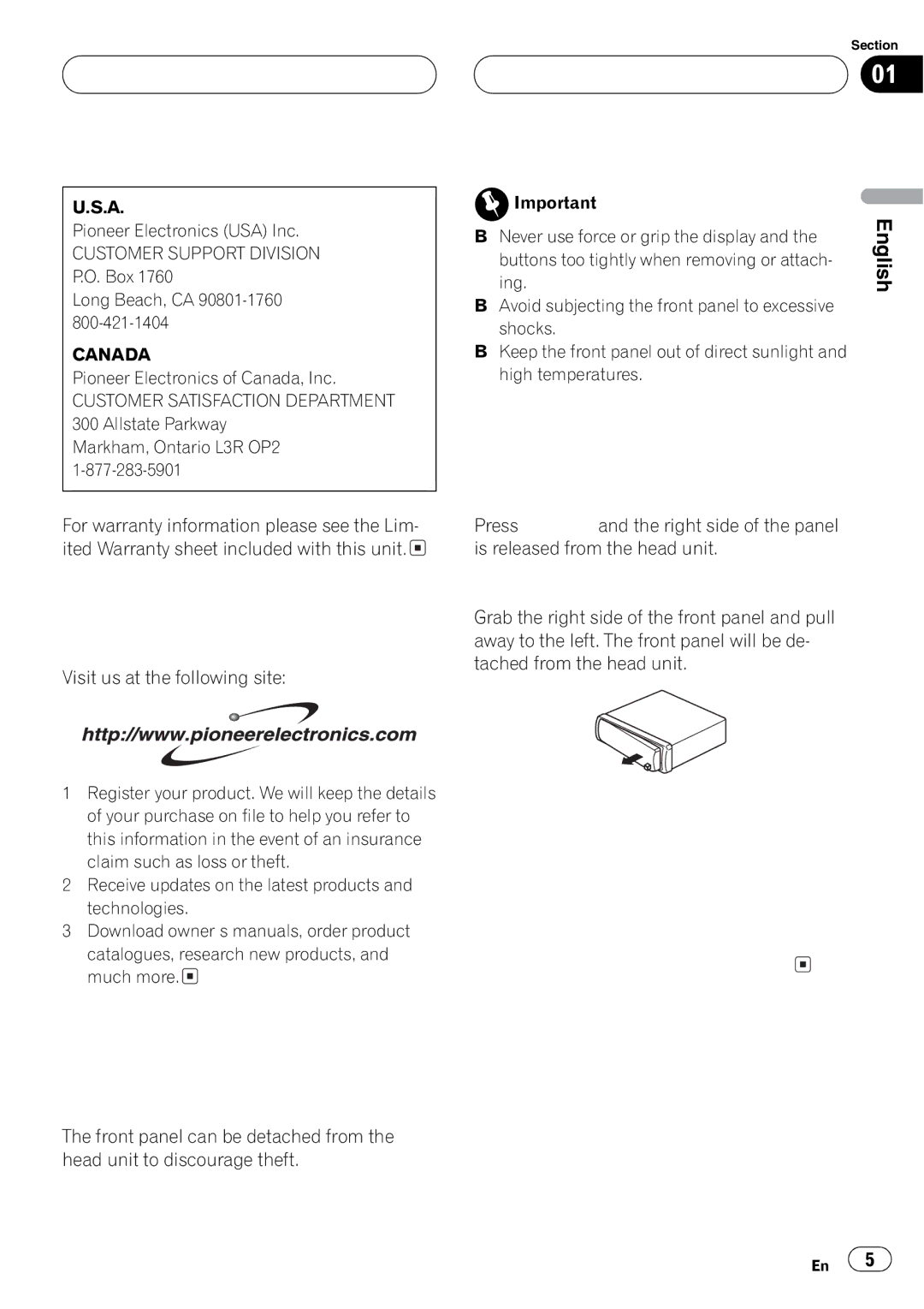 Pioneer DEH-1700 operation manual 