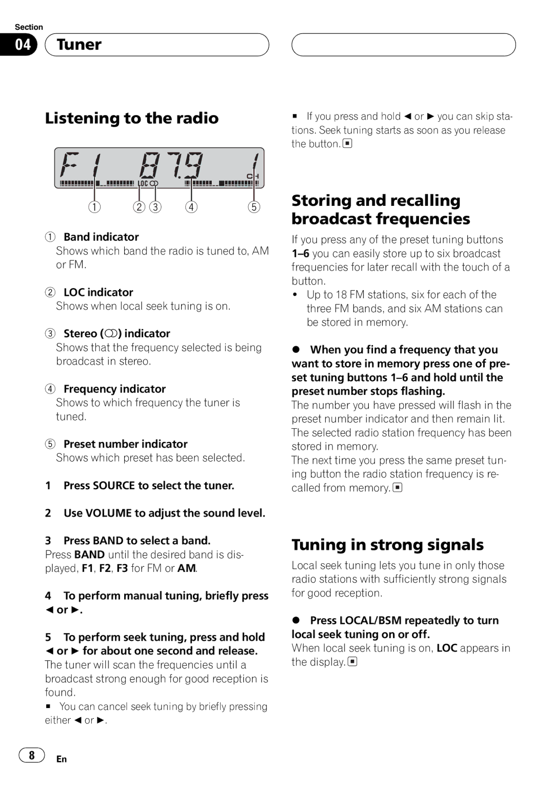 Pioneer DEH-1700 operation manual 