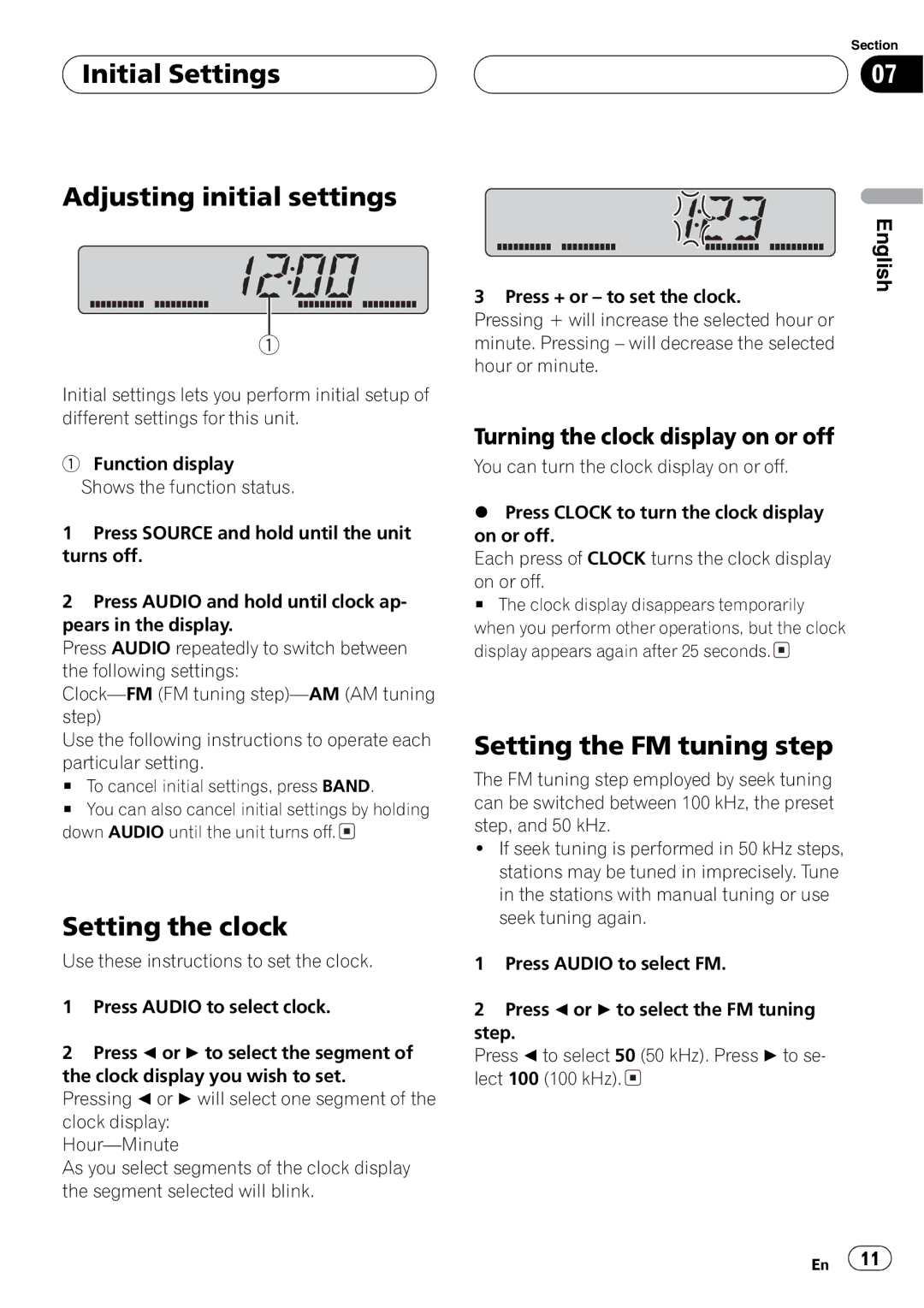 Pioneer DEH-1750 operation manual 