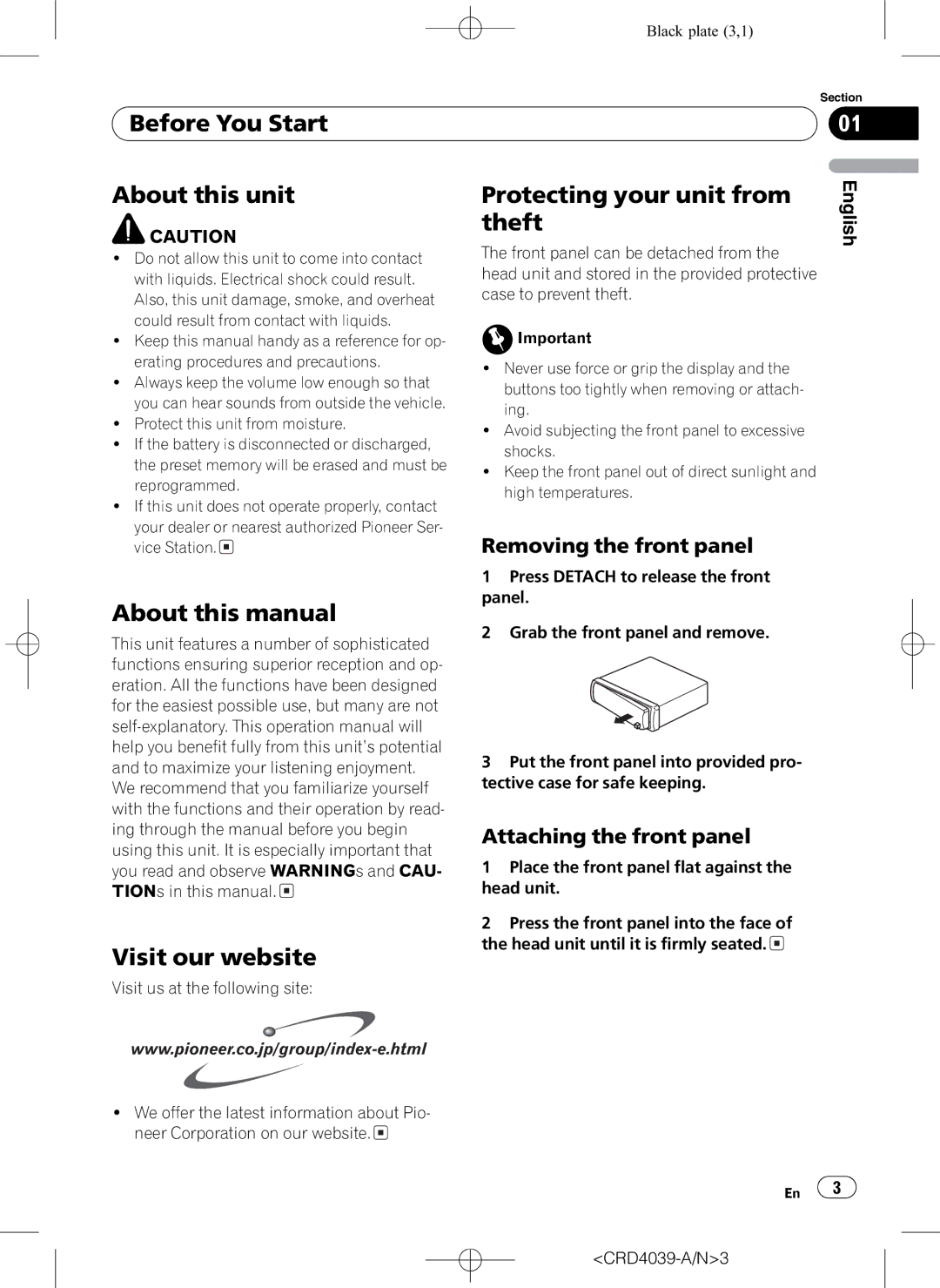 Pioneer DEH-1850 operation manual 