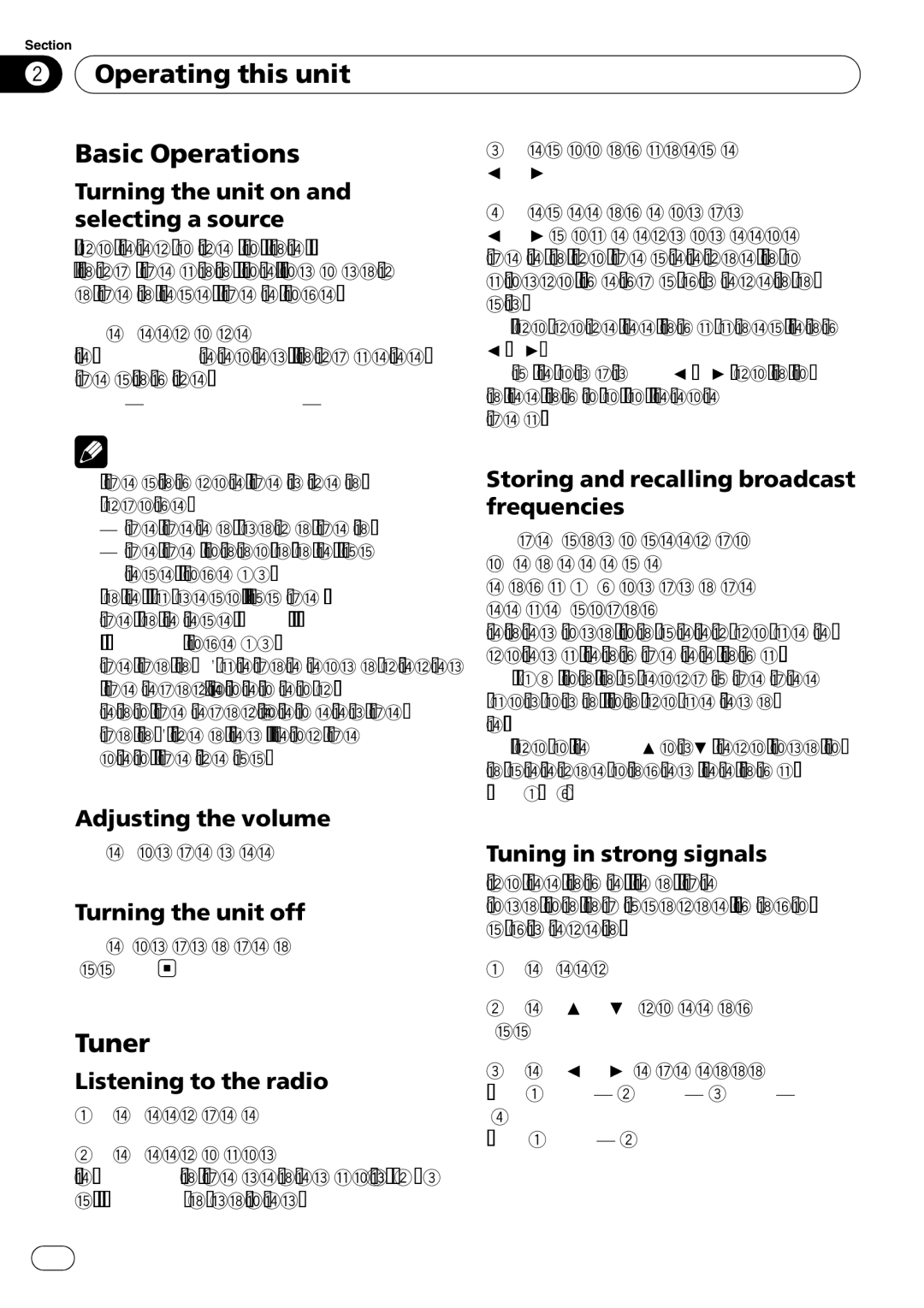 Pioneer DEH-1900MP operation manual Operating this unit Basic Operations, Tuner 