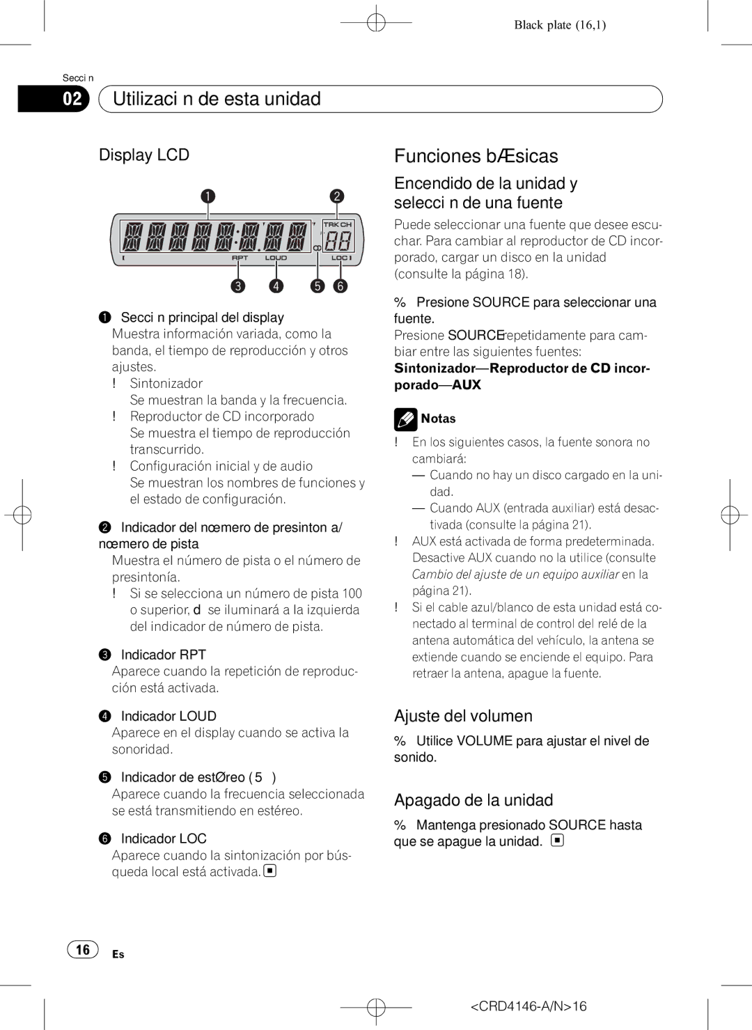 Pioneer DEH-1950 operation manual Utilización de esta unidad, Funciones básicas 