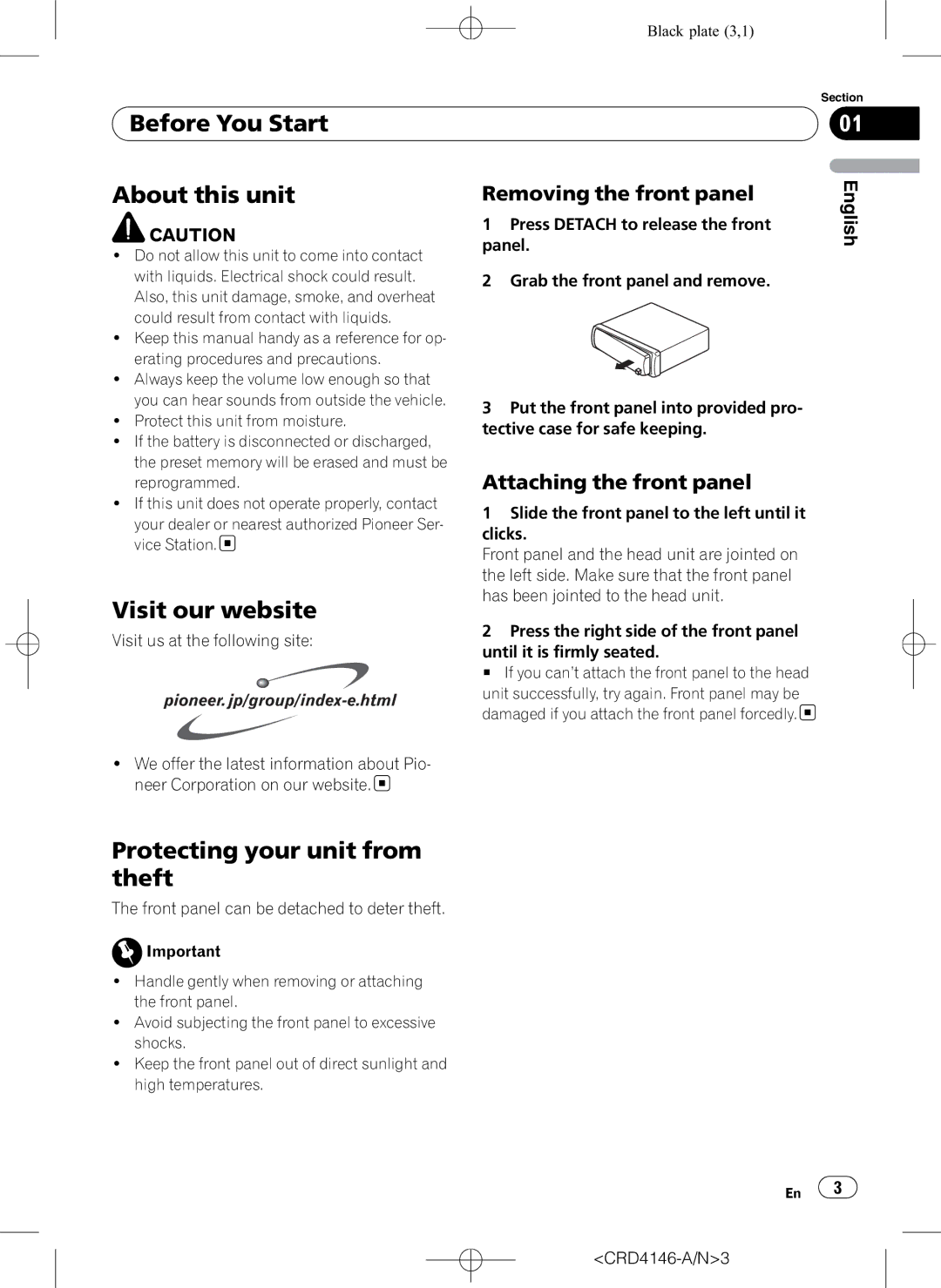 Pioneer DEH-1950 operation manual Before You Start About this unit, Visit our website, Protecting your unit from theft 