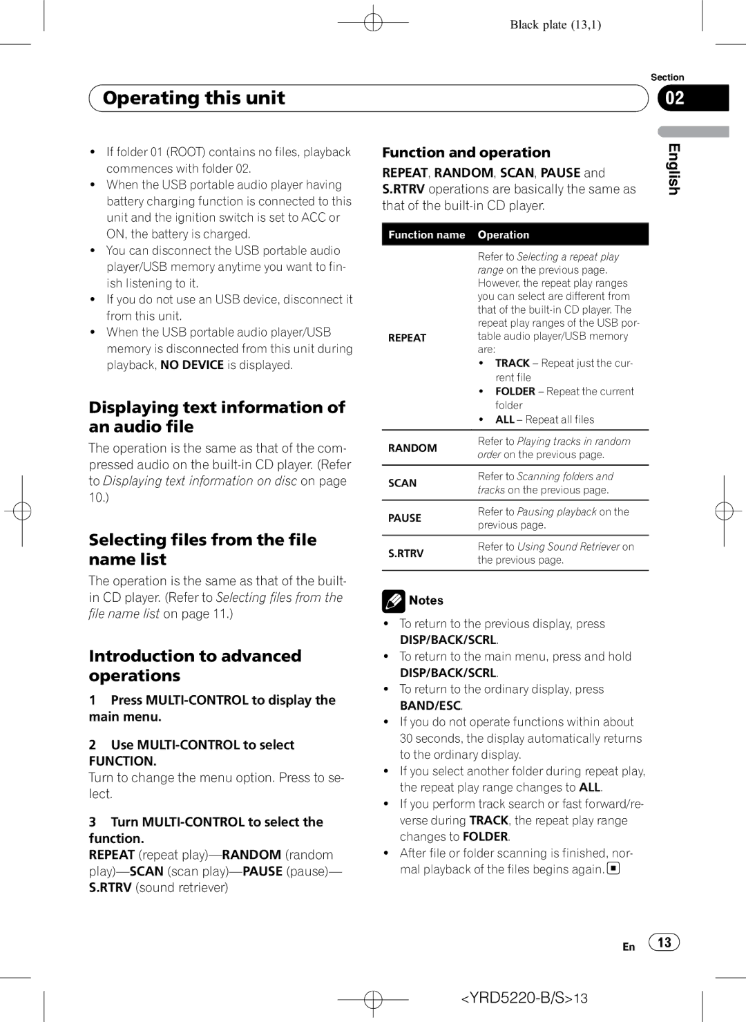 Pioneer DEH-2150UB owner manual Function and operation 