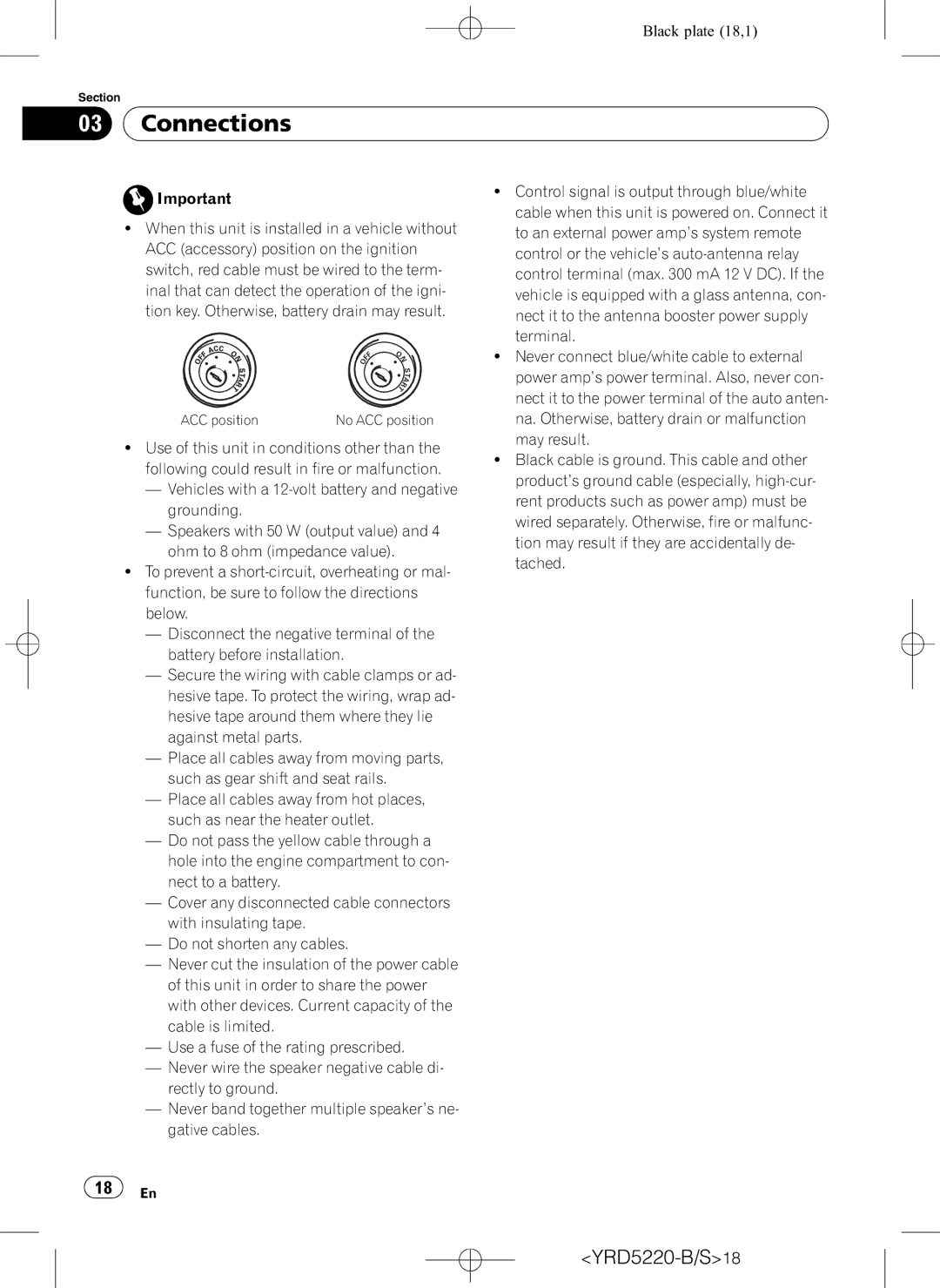 Pioneer DEH-2150UB owner manual Connections, Vehicles with a 12-volt battery and negative grounding 