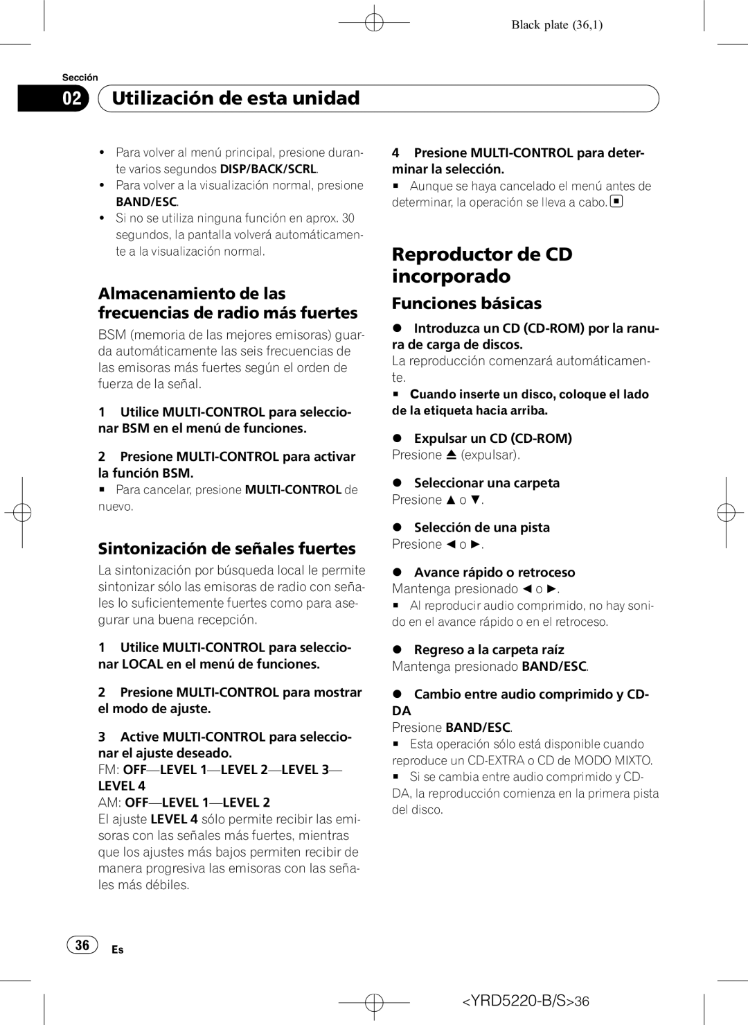 Pioneer DEH-2150UB owner manual Reproductor de CD incorporado, Almacenamiento de las frecuencias de radio más fuertes 