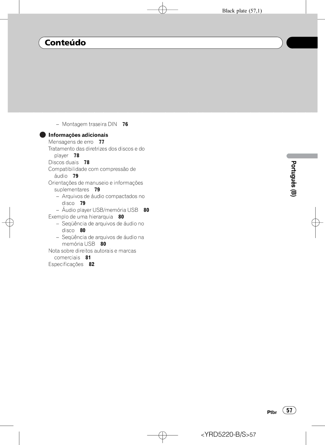 Pioneer DEH-2150UB owner manual Português B 