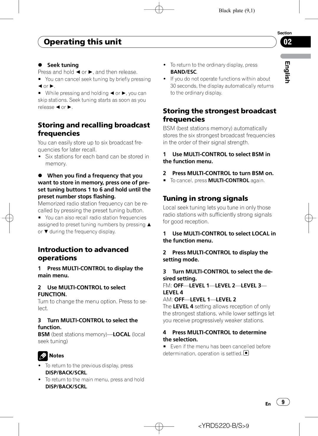 Pioneer DEH-2150UB owner manual Storing and recalling broadcast frequencies, Storing the strongest broadcast frequencies 