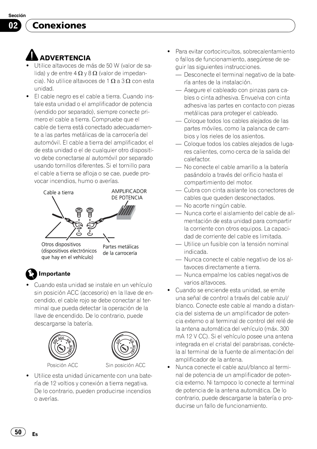 Pioneer DEH-22UB owner manual Conexiones, Unidad 