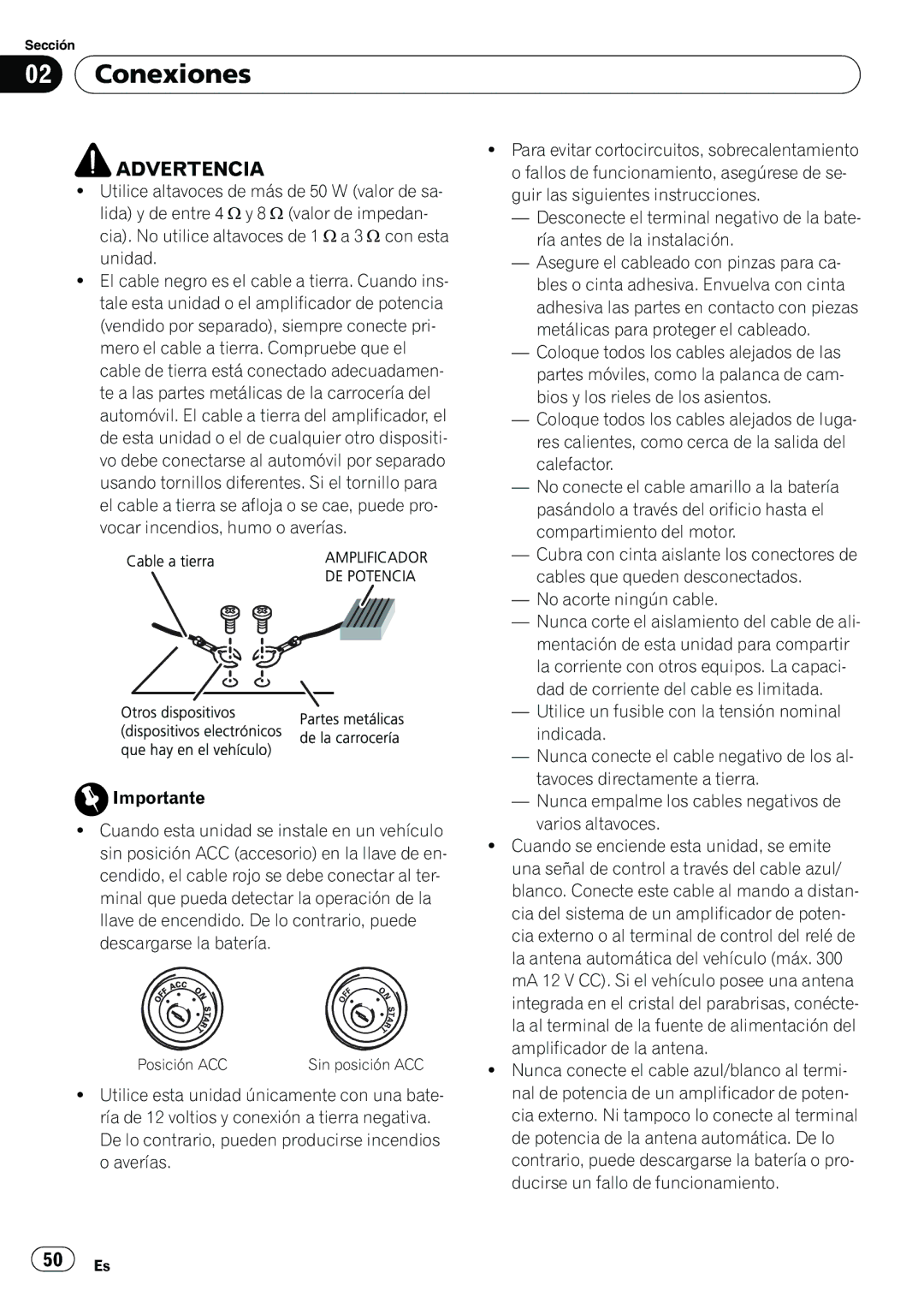 Pioneer DEH-22UB owner manual Conexiones, Unidad 