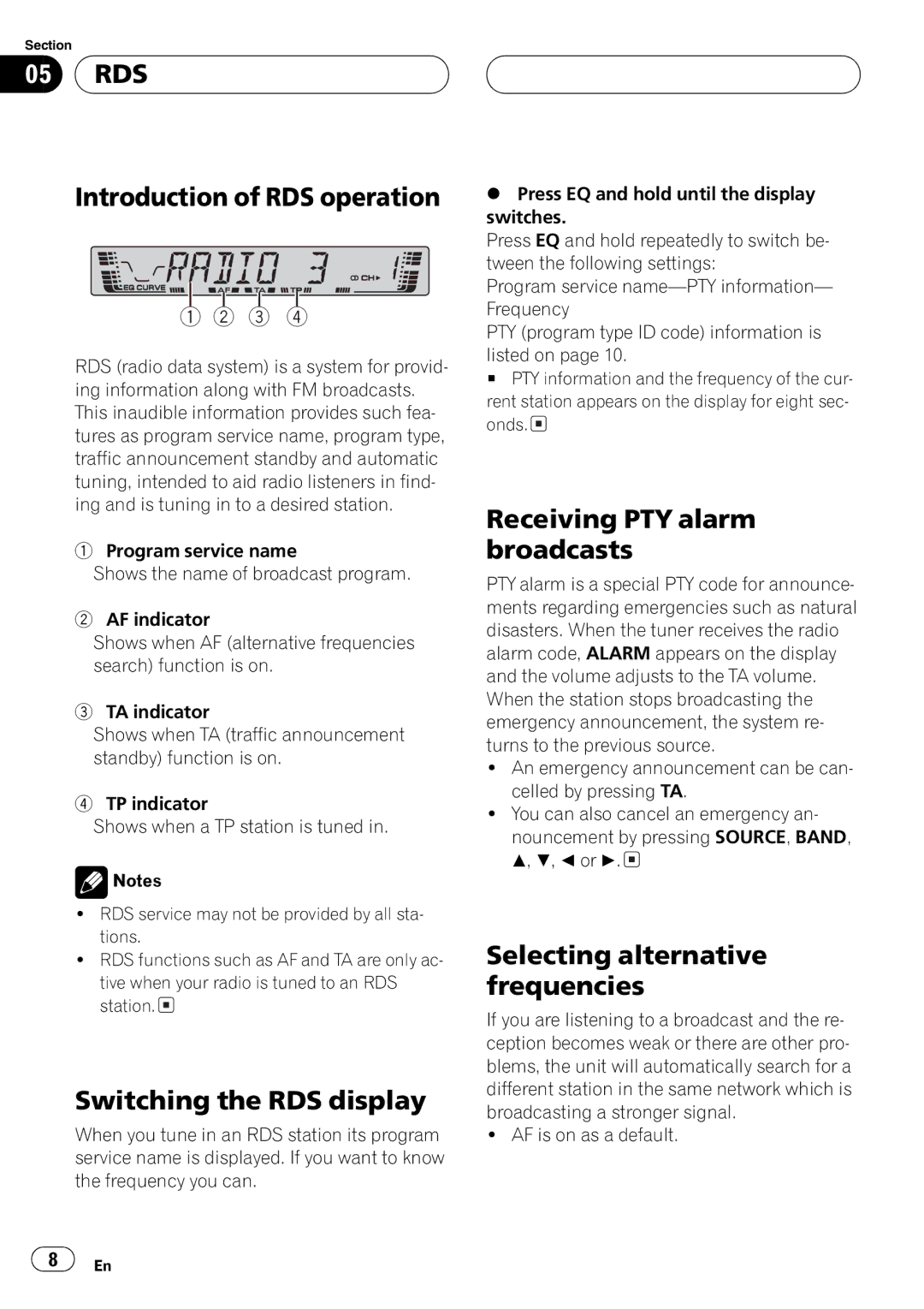 Pioneer DEH-2700RB operation manual 