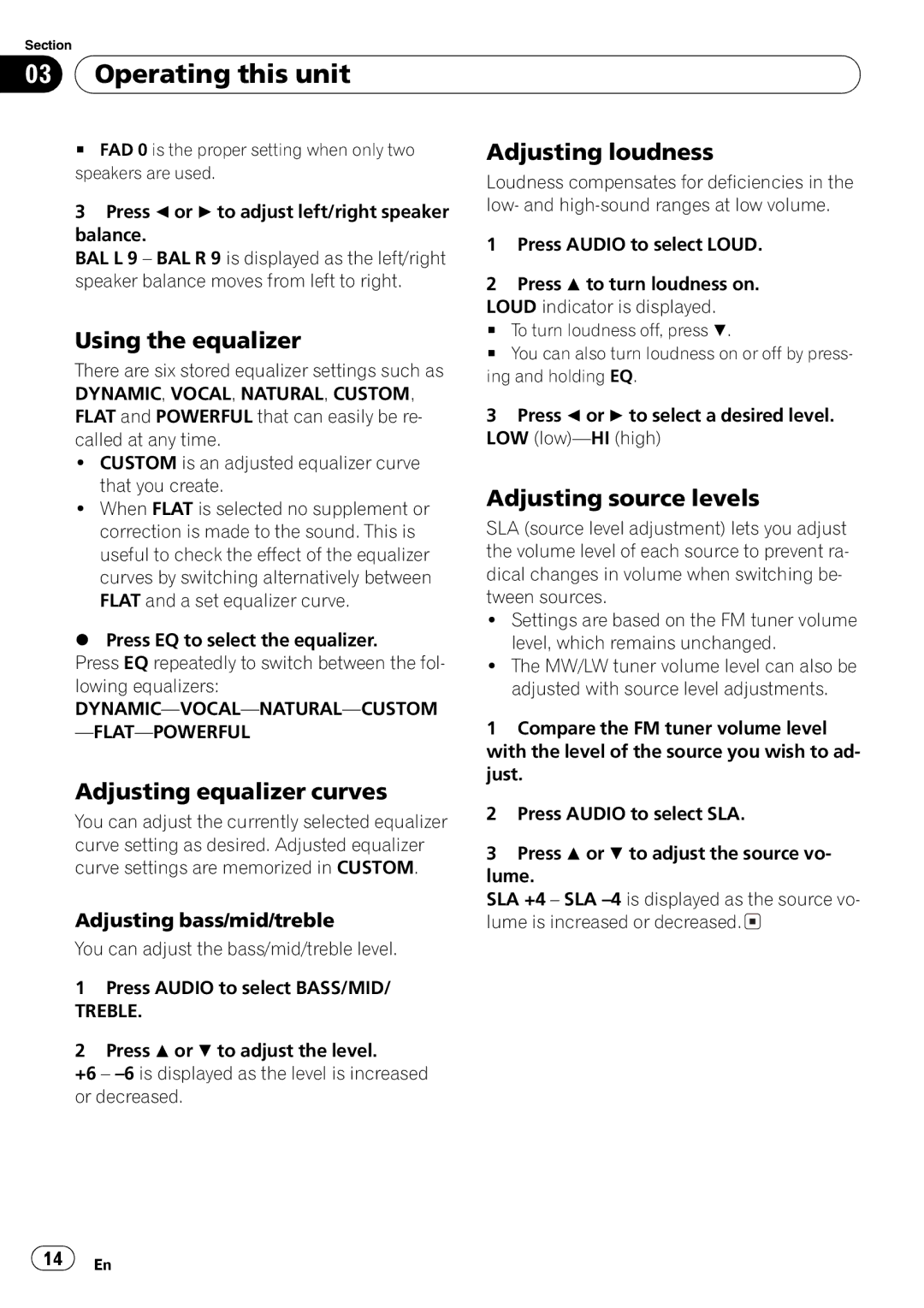 Pioneer DEH-2800MPB operation manual 