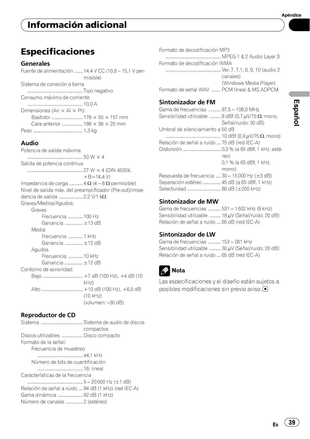 Pioneer DEH-2800MPB operation manual 