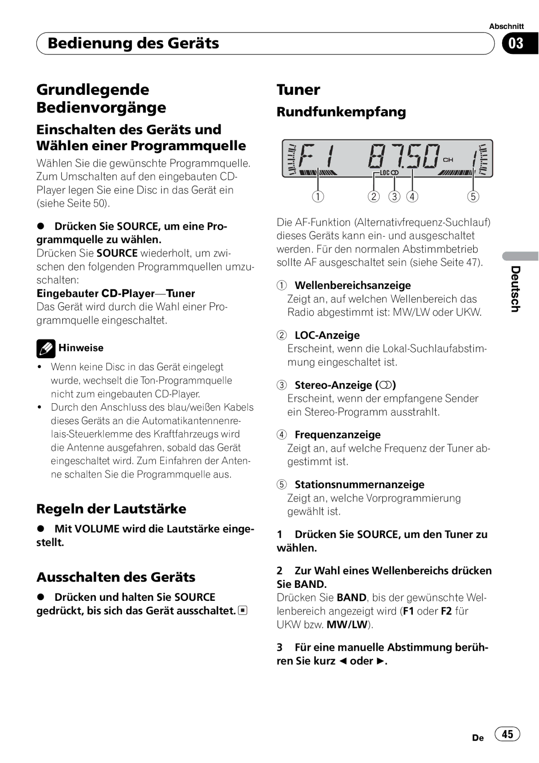 Pioneer DEH-2800MPB operation manual 3 4 