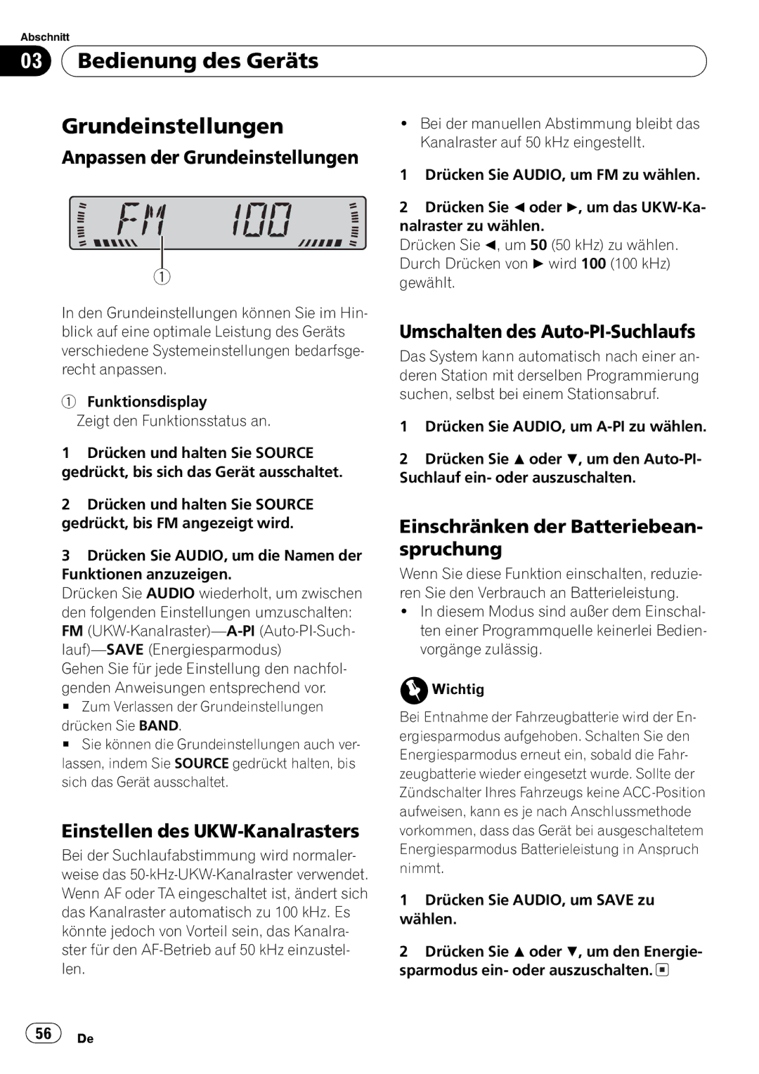 Pioneer DEH-2800MPB operation manual 