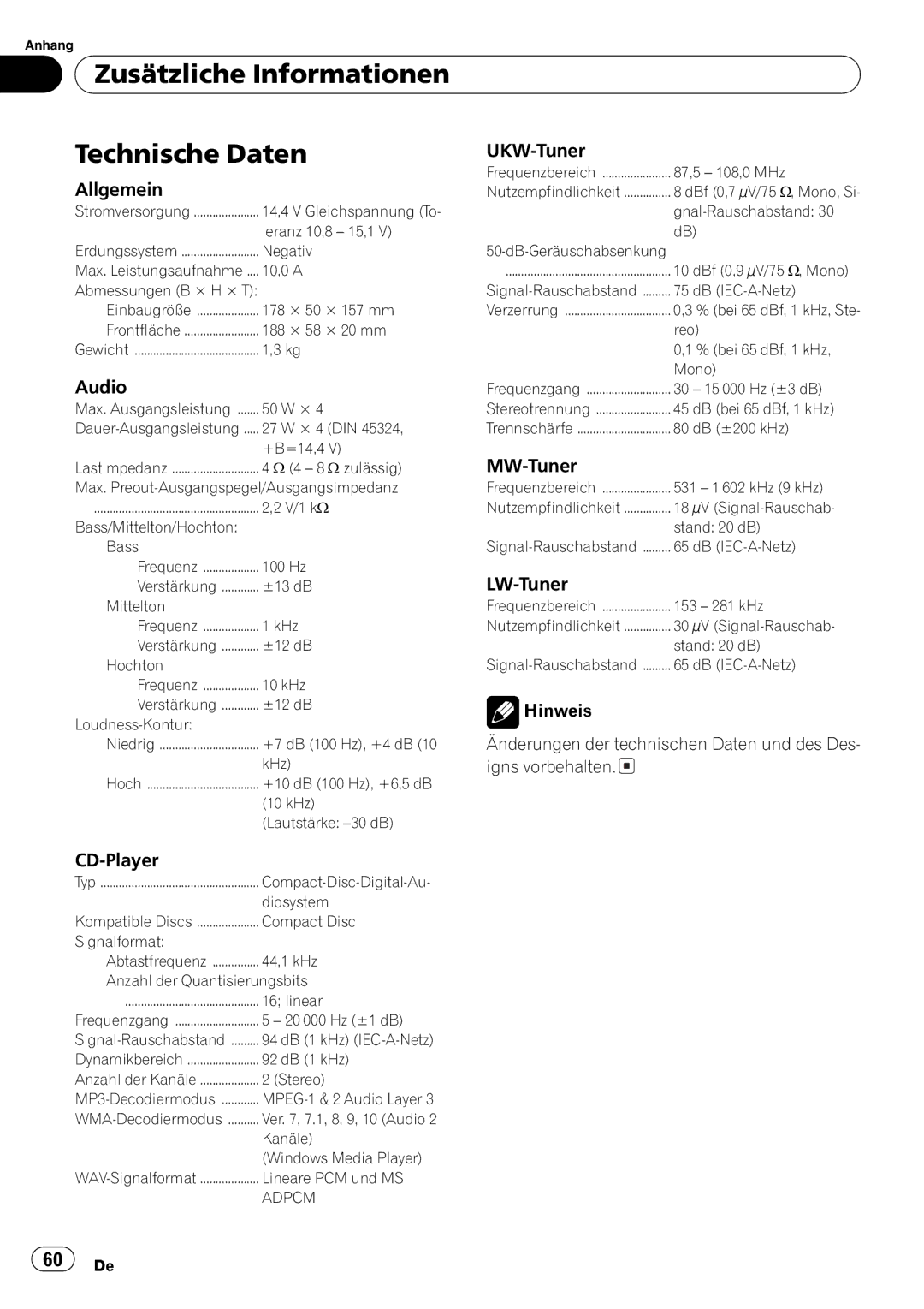 Pioneer DEH-2800MPB operation manual 