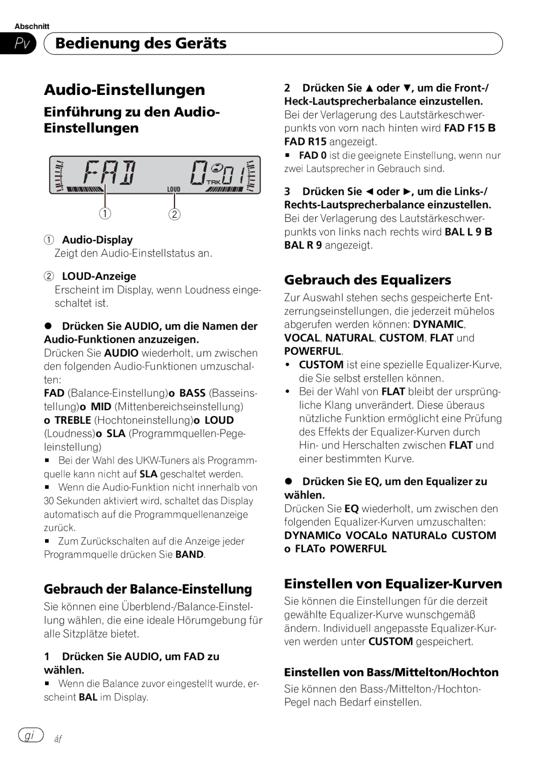 Pioneer DEH-2820MP operation manual 