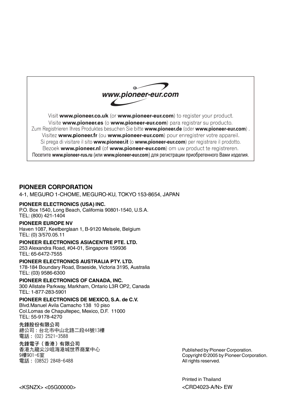 Pioneer DEH-2820MP operation manual =50 350 