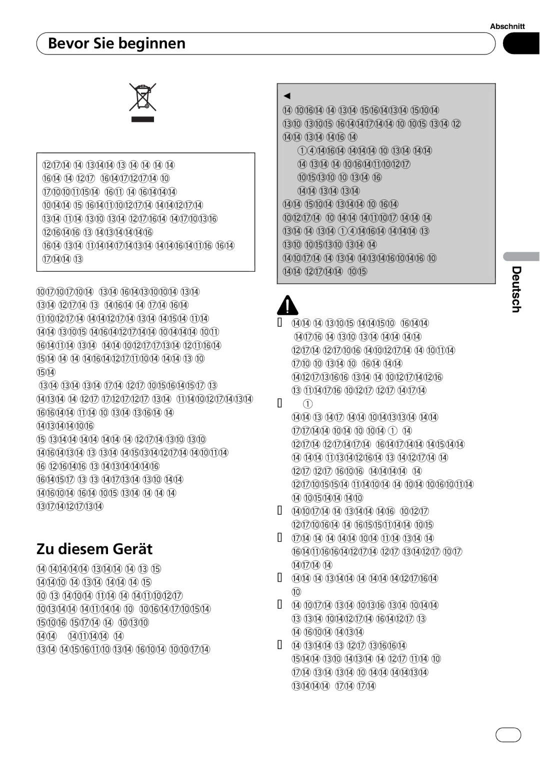 Pioneer DEH-3000MP operation manual Bevor Sie beginnen, Zu diesem Gerät, „LASERPRODUKT DER Klasse 