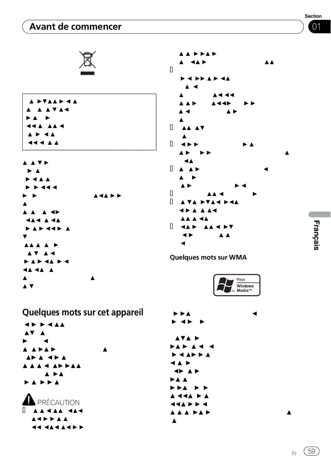 Pioneer DEH-3000MP operation manual Avant de commencer, Quelques mots sur cet appareil, Produit Laser Classe 