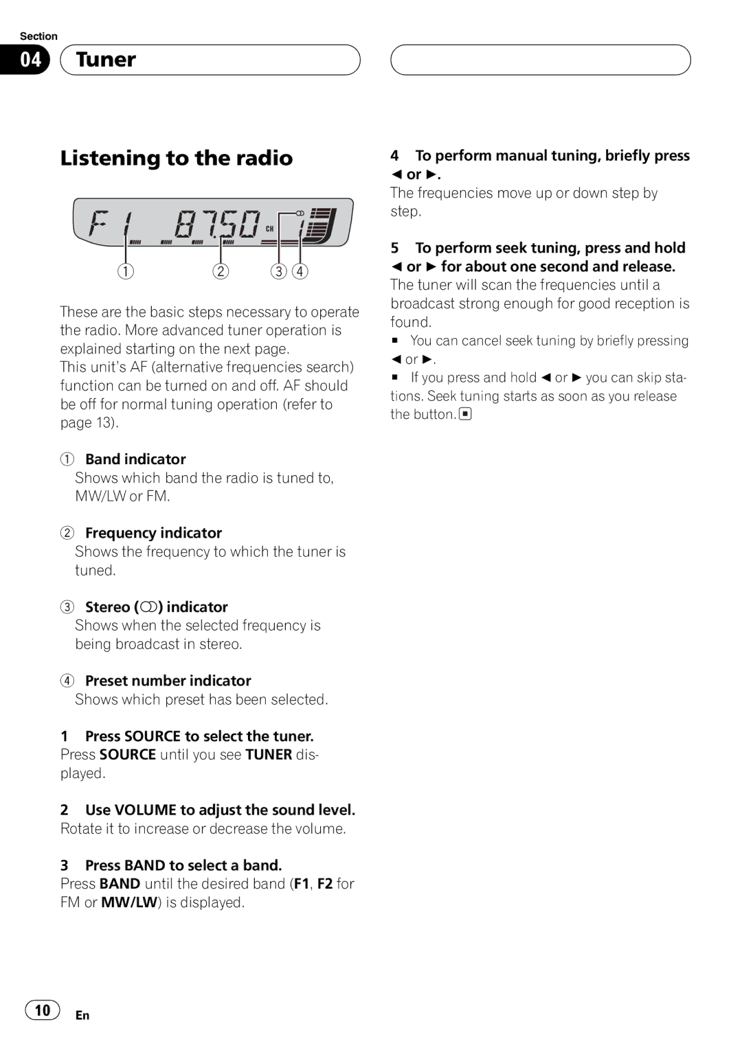 Pioneer DEH-30MP operation manual 