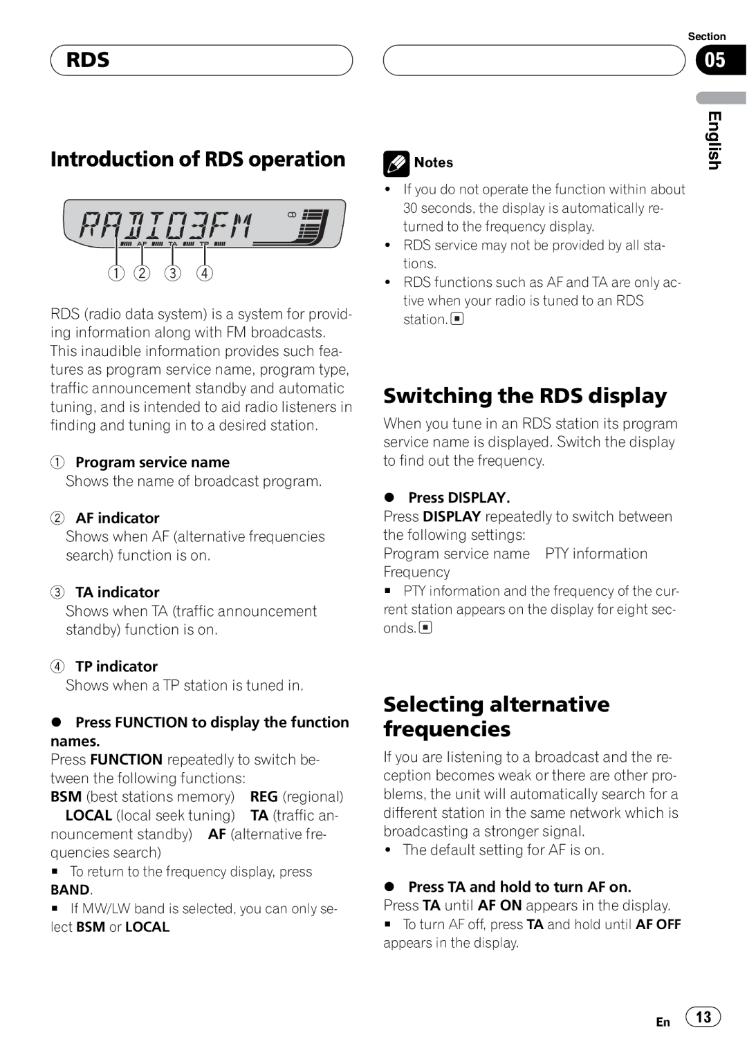 Pioneer DEH-30MP operation manual 