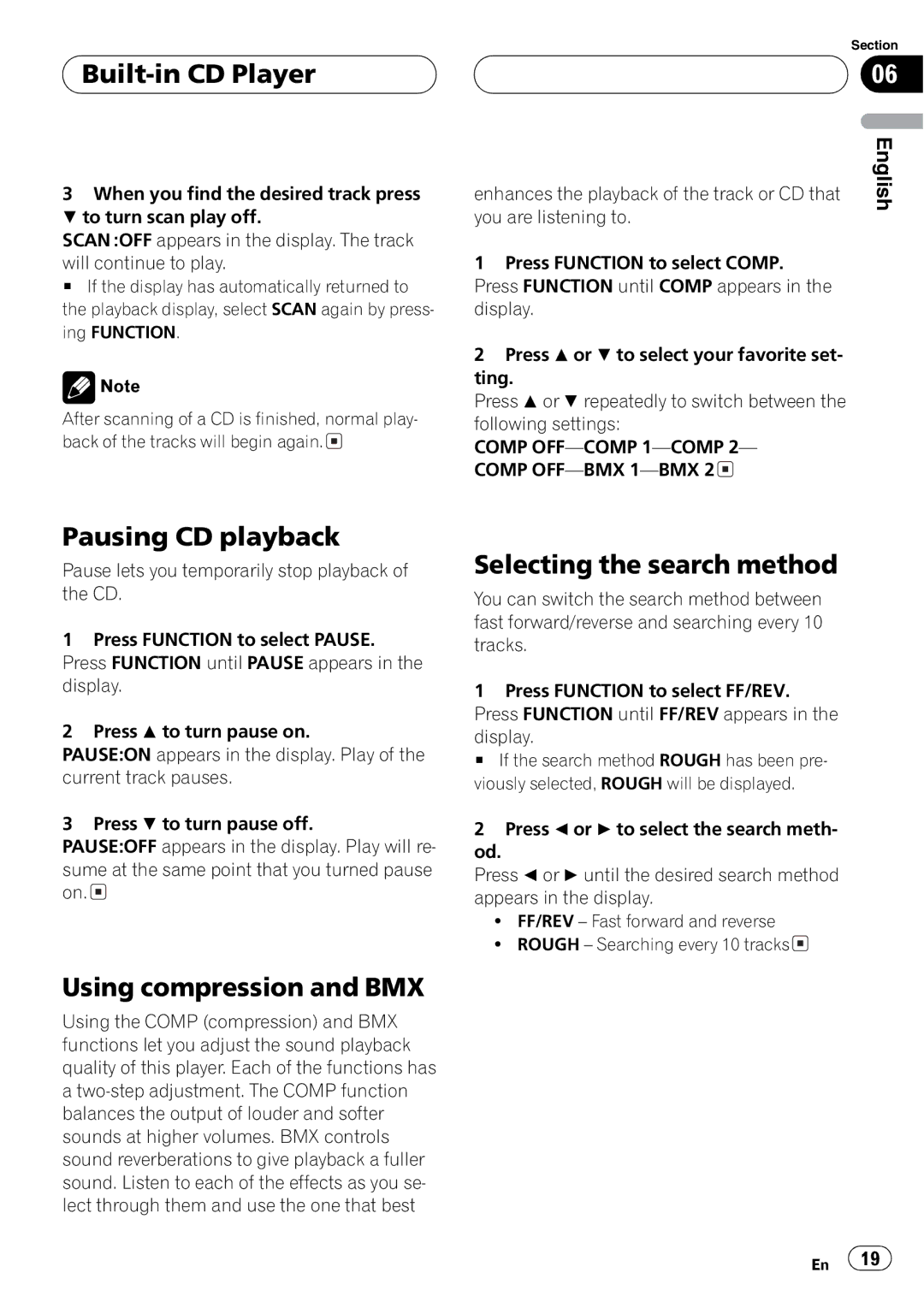 Pioneer DEH-30MP operation manual 