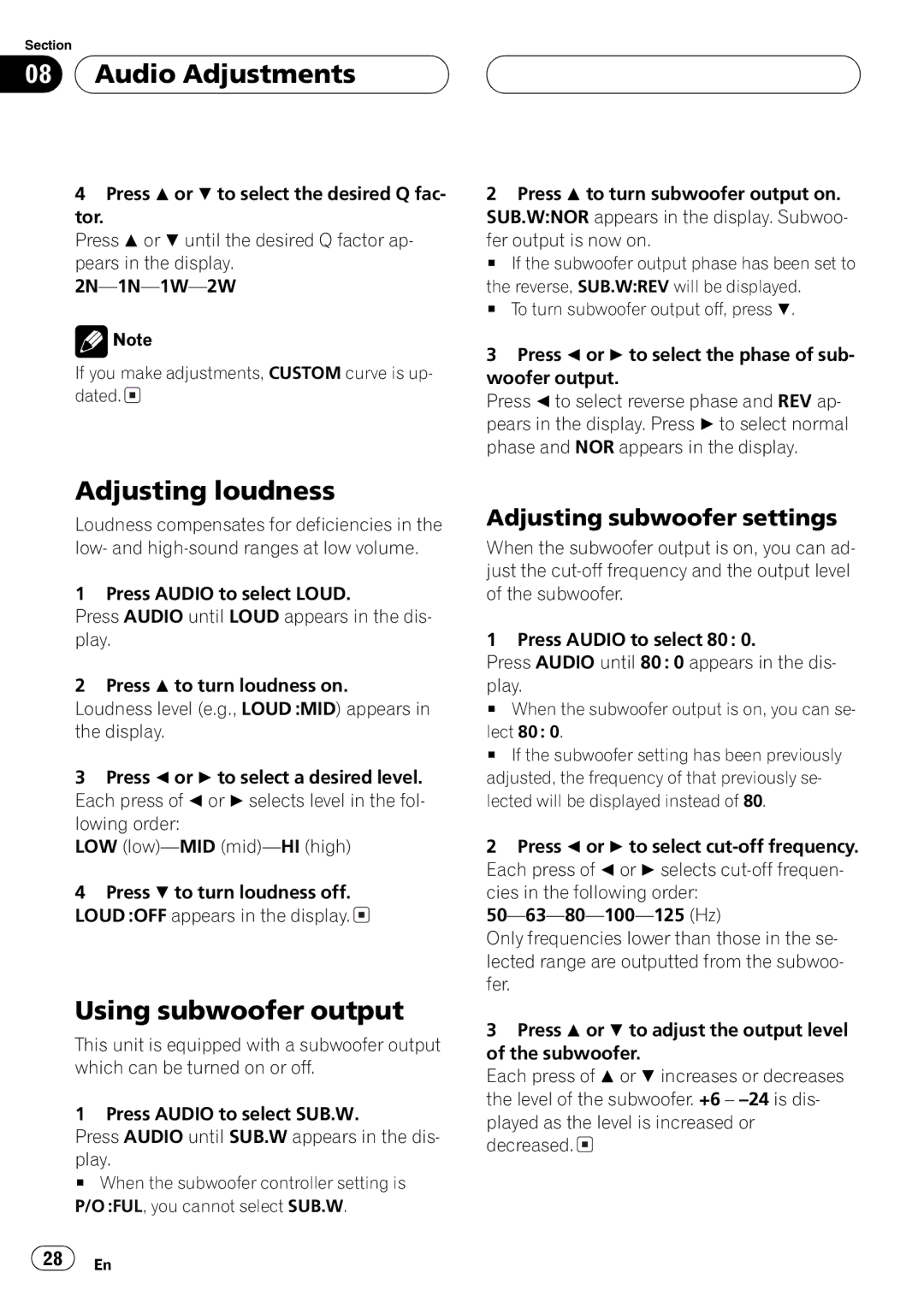 Pioneer DEH-30MP operation manual 