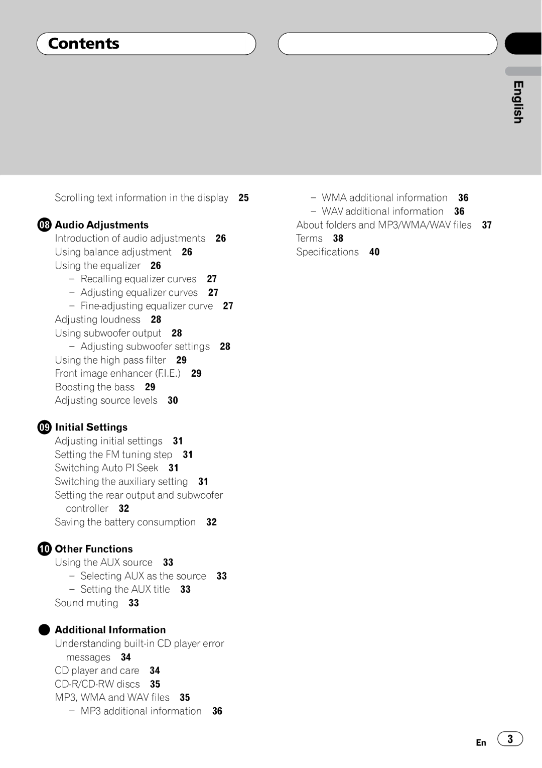 Pioneer DEH-30MP operation manual 