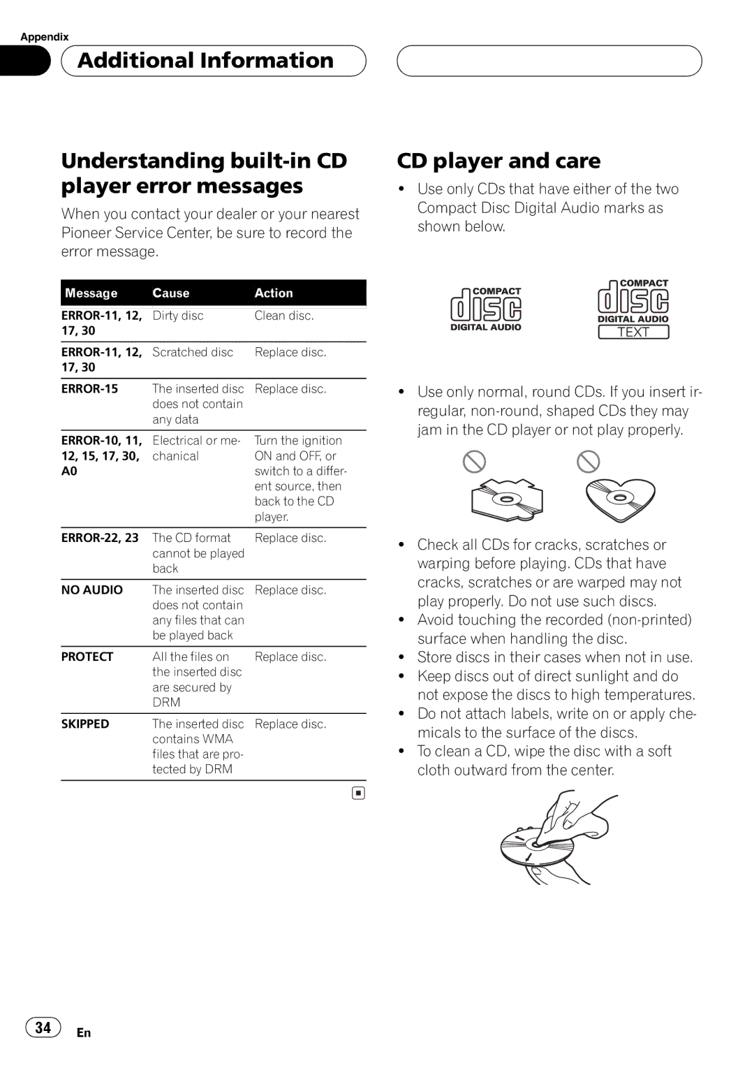 Pioneer DEH-30MP operation manual 