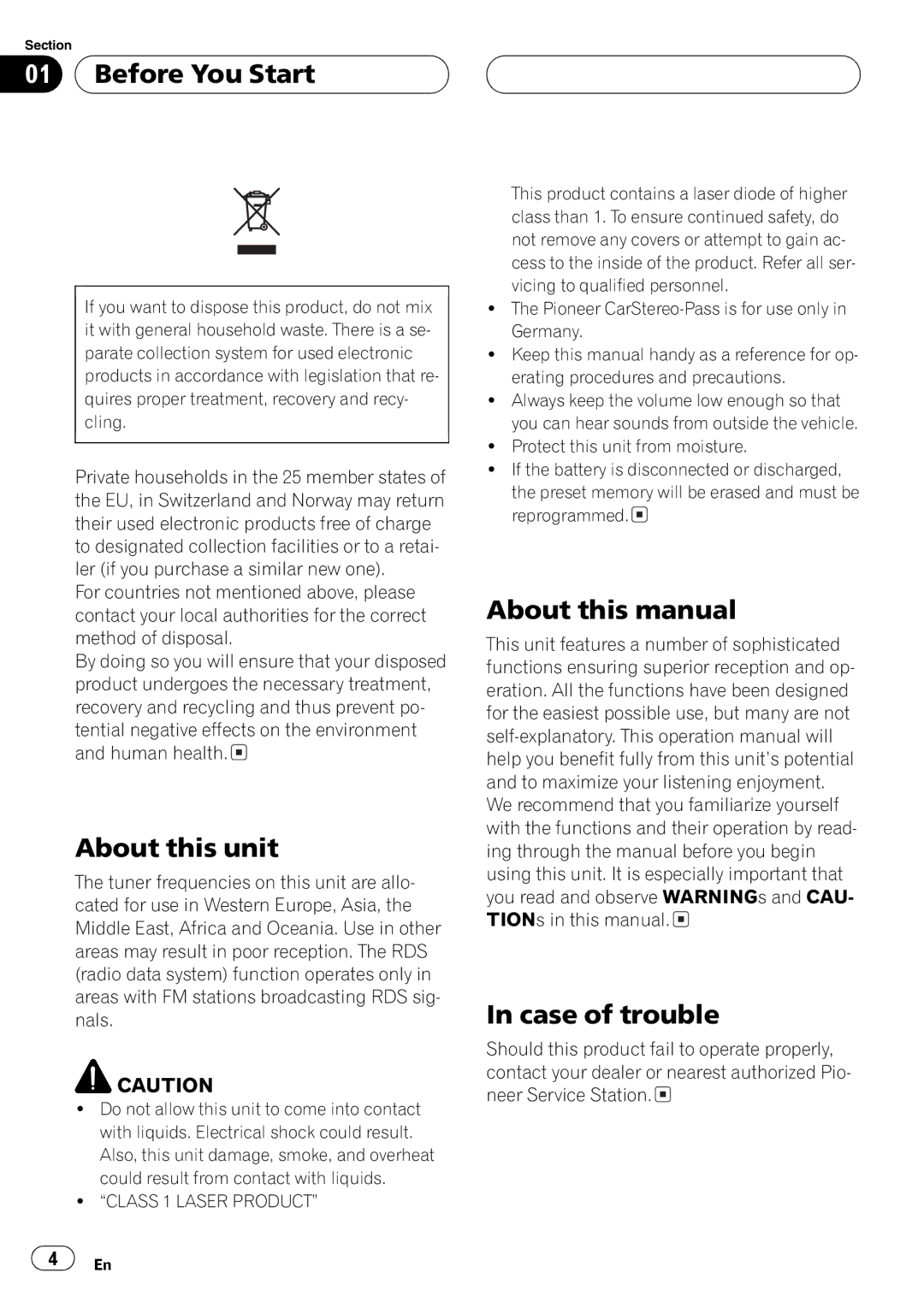 Pioneer DEH-30MP operation manual 