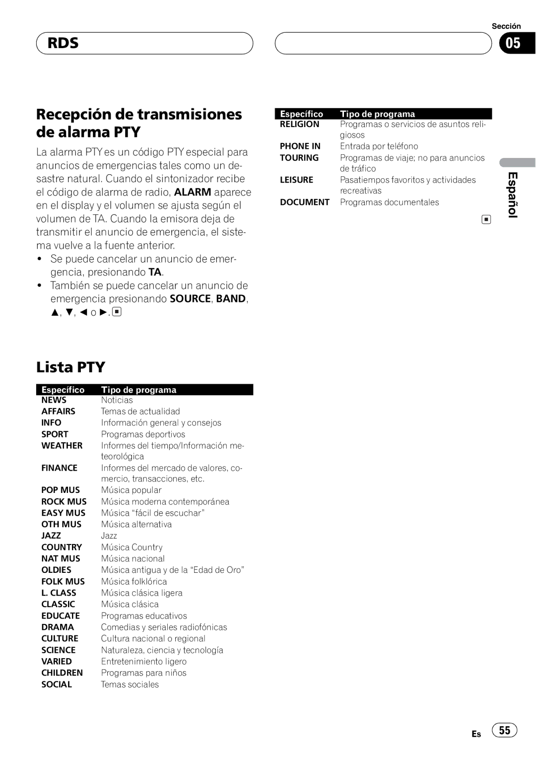 Pioneer DEH-30MP operation manual 