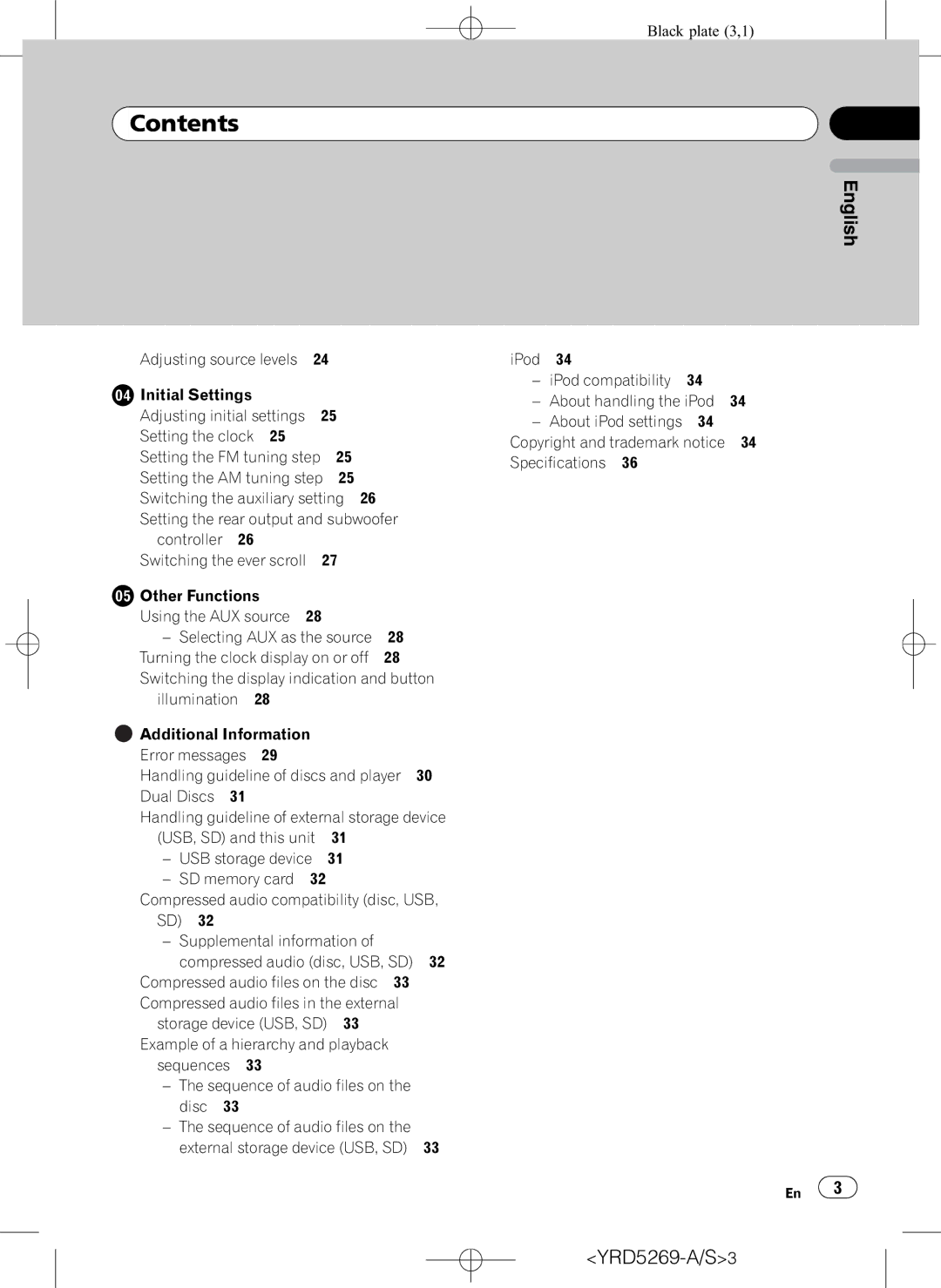 Pioneer DEH-3100UB operation manual English, Specifications 