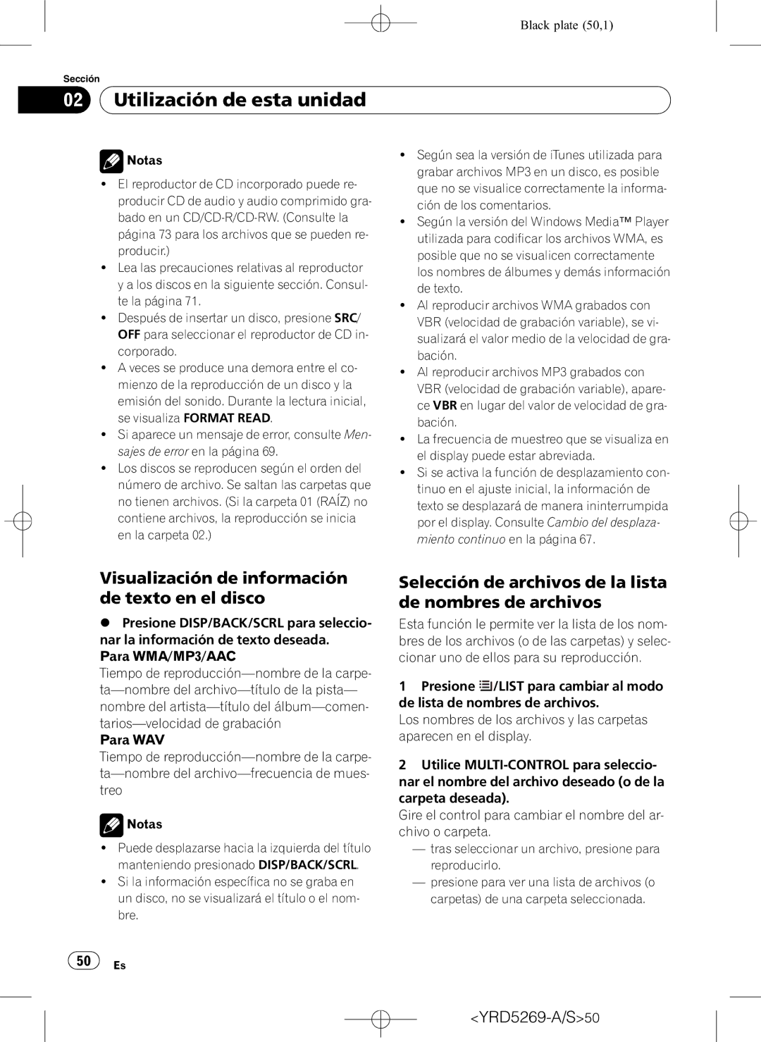 Pioneer DEH-3100UB operation manual Visualización de información de texto en el disco 