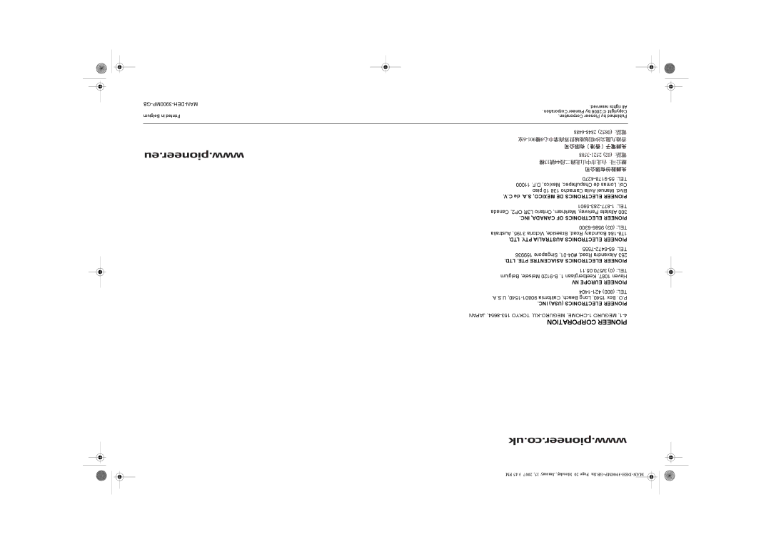 Pioneer DEH-3900MP operation manual GB-3900MP-DEH-MAN 