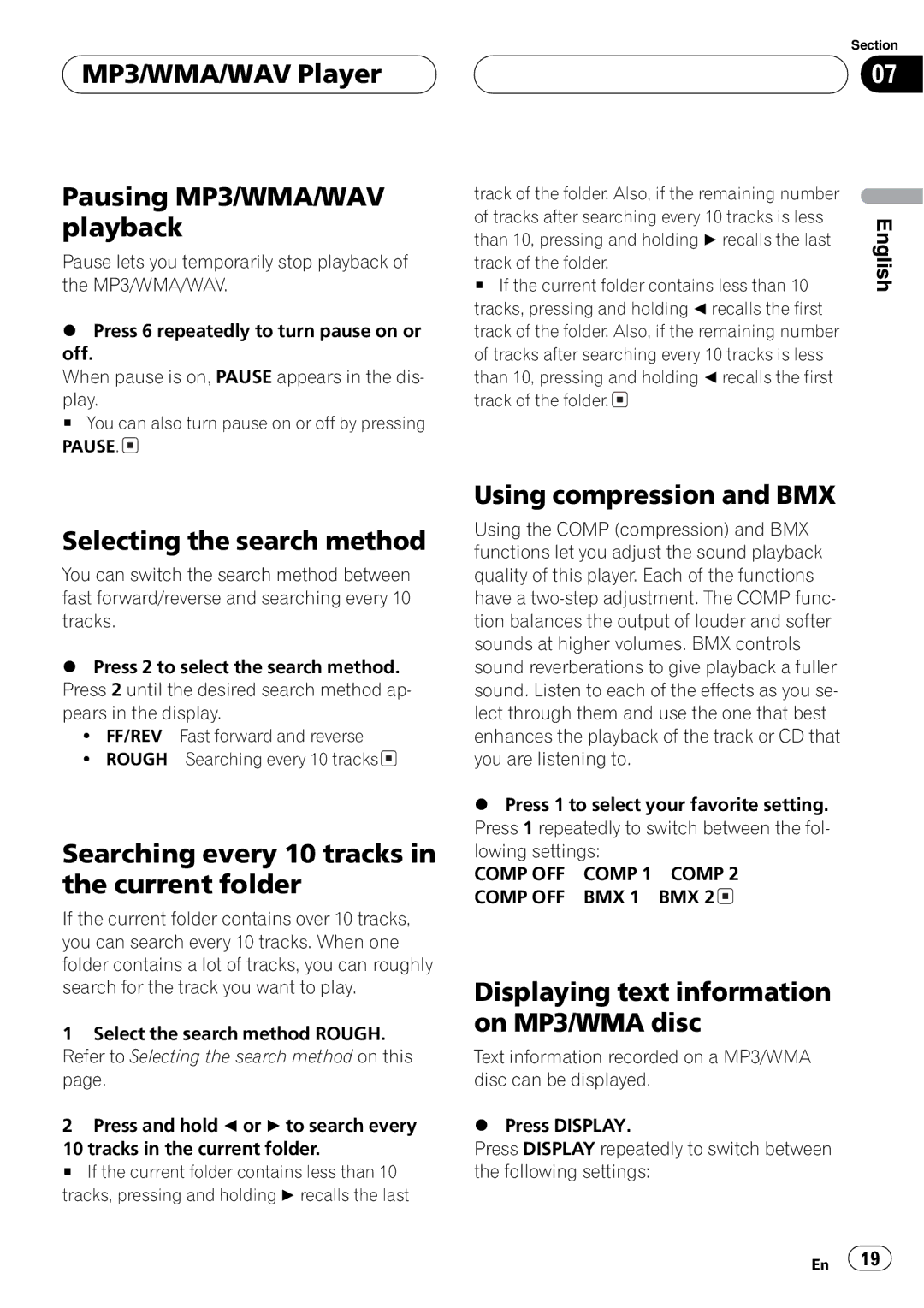 Pioneer DEH-4700MPB operation manual 