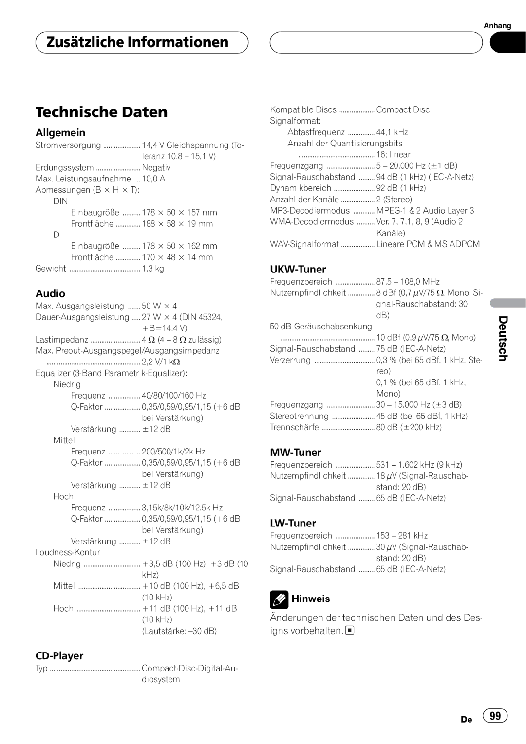 Pioneer DEH-4700MPB operation manual 