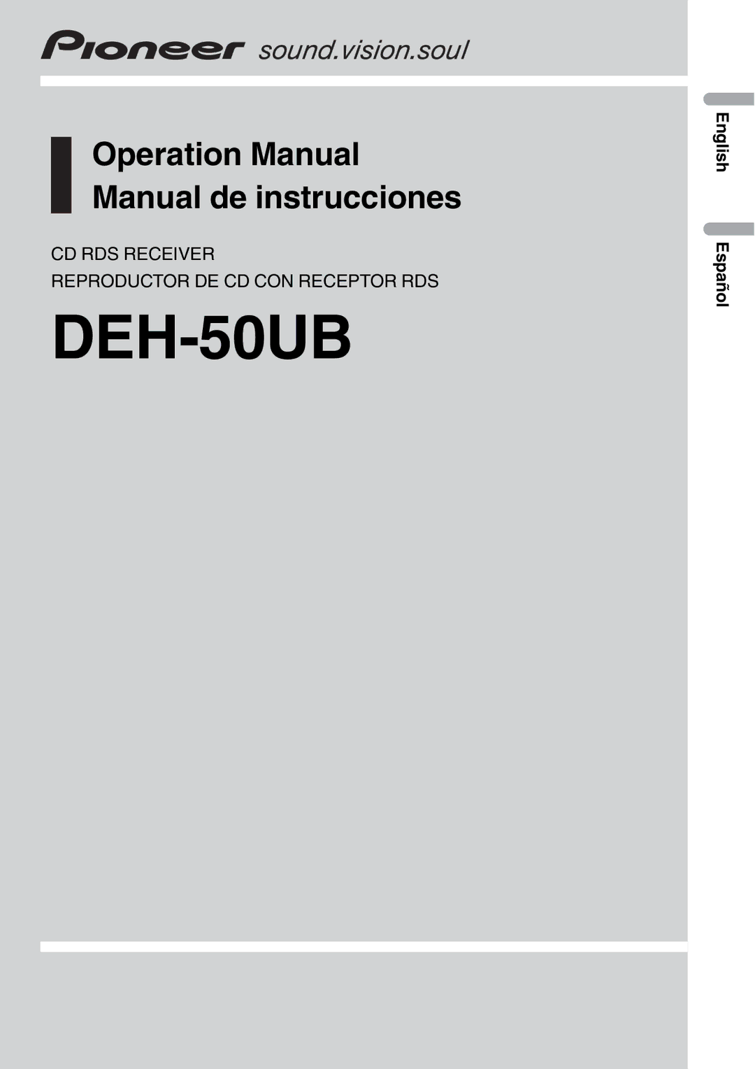 Pioneer DEH-50UB operation manual 