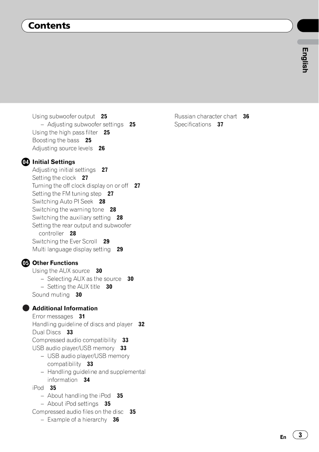 Pioneer DEH-50UB operation manual English 