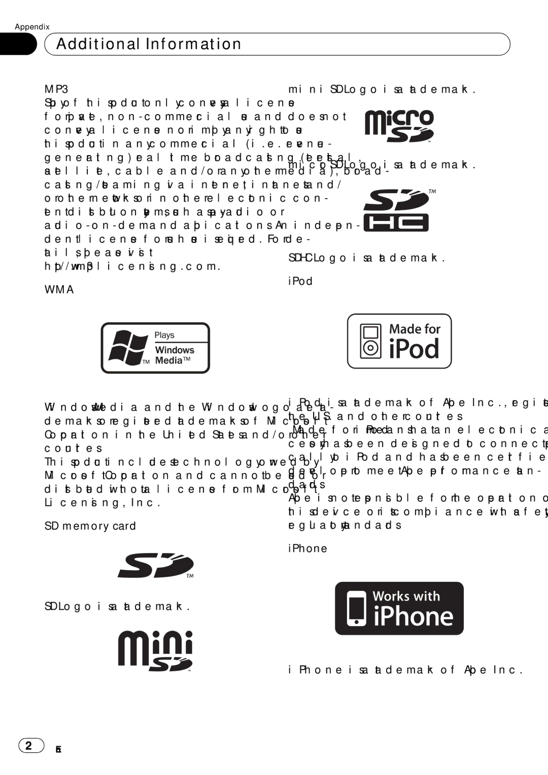 Pioneer DEH-5200SD operation manual MP3 WMA 