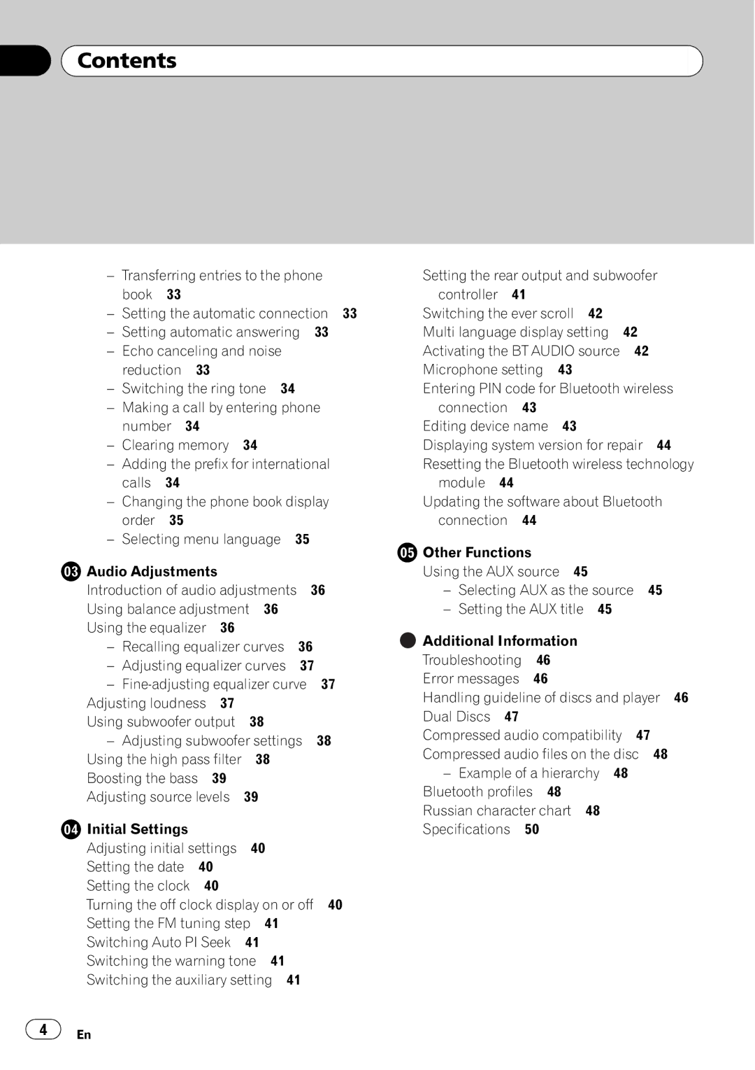 Pioneer DEH-600BT operation manual Using balance adjustment 