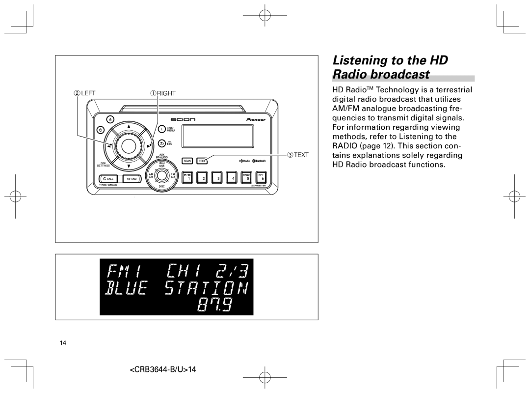 Pioneer DEH-8018ZT owner manual Listening to the HD Radio broadcast 