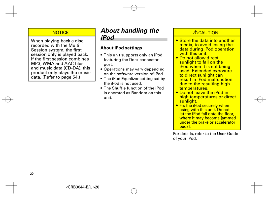 Pioneer DEH-8018ZT owner manual About handling the iPod, About iPod settings 