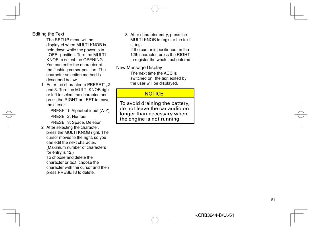 Pioneer DEH-8018ZT owner manual Editing the Text, New Message Display 