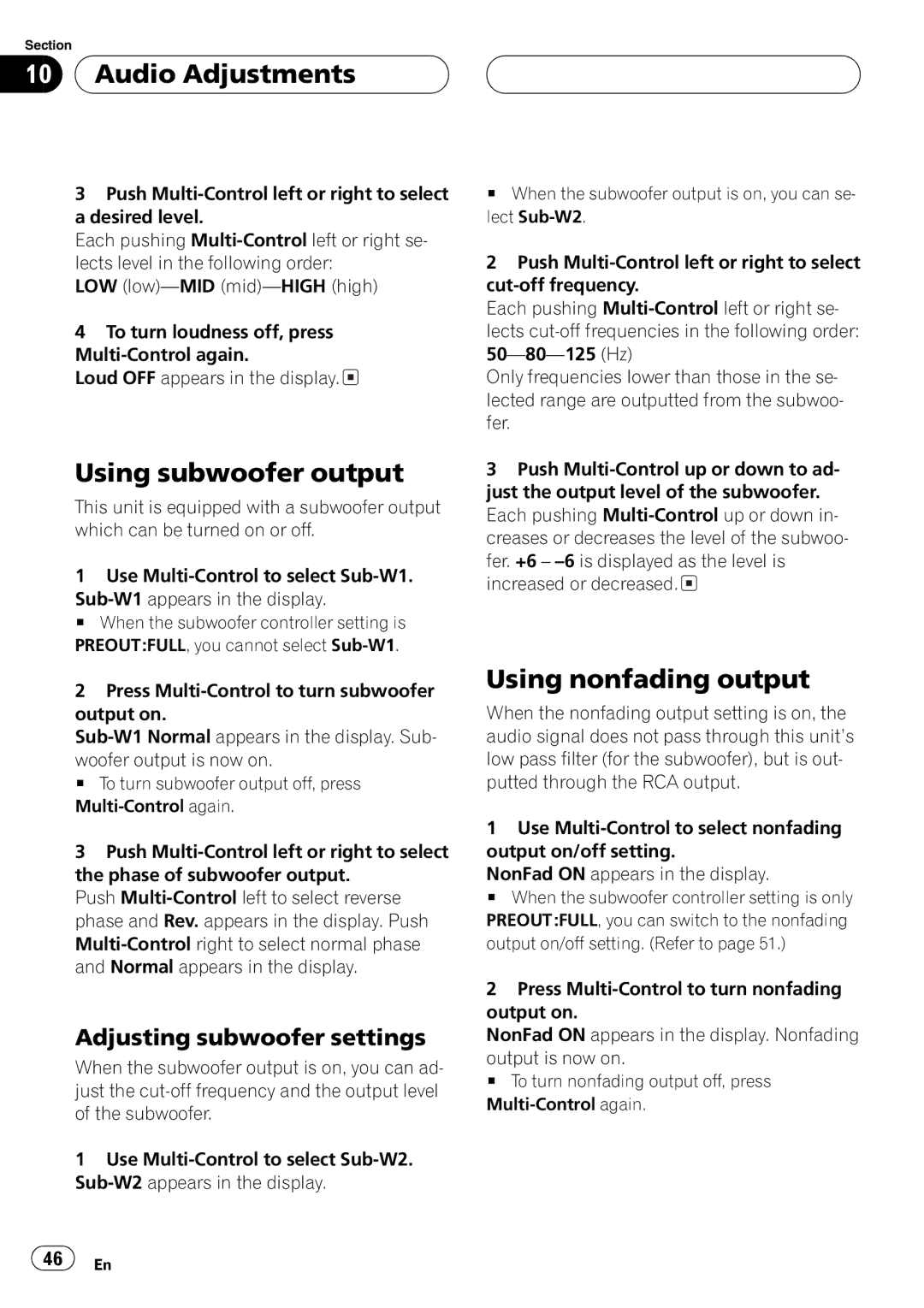 Pioneer DEH-P1Y operation manual 