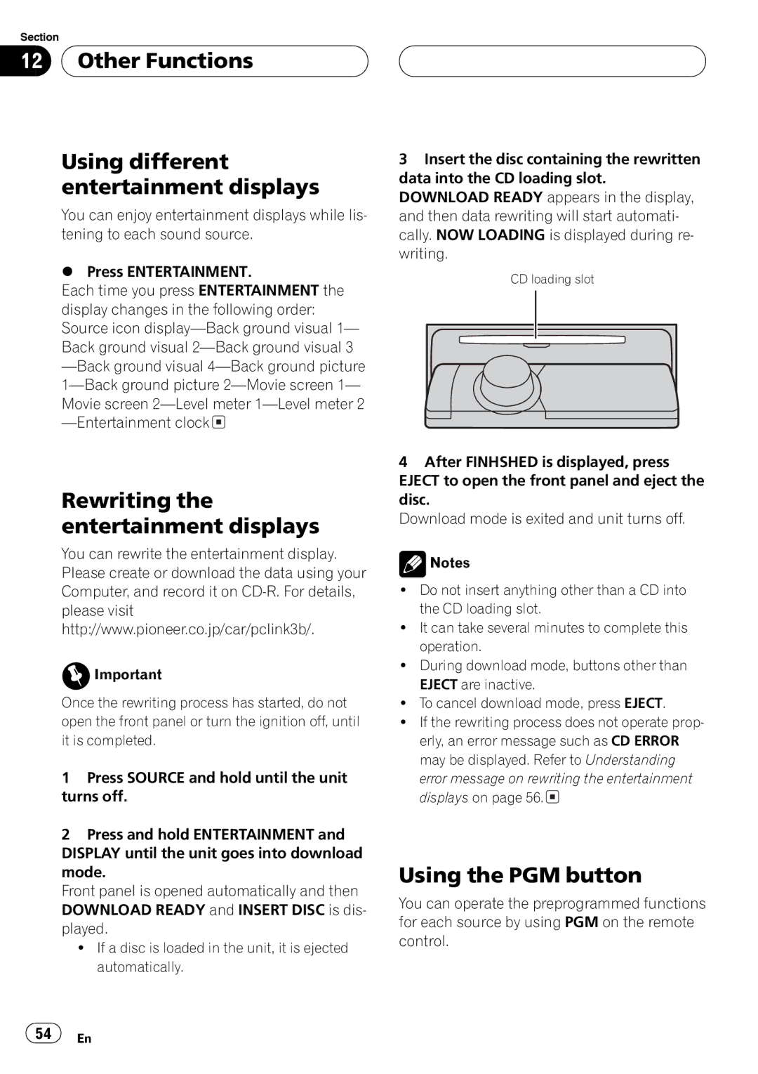 Pioneer DEH-P1Y operation manual 