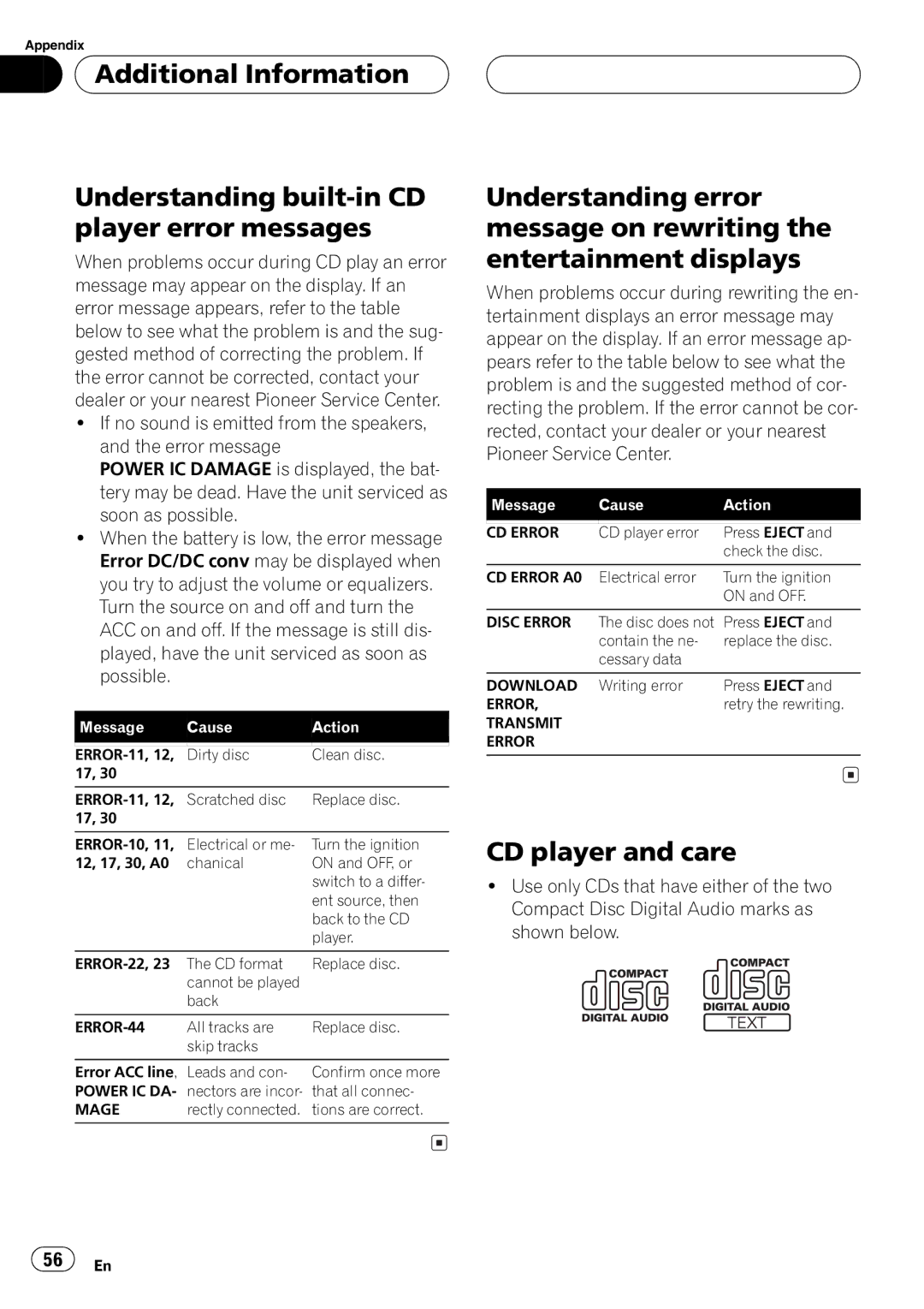 Pioneer DEH-P1Y operation manual 