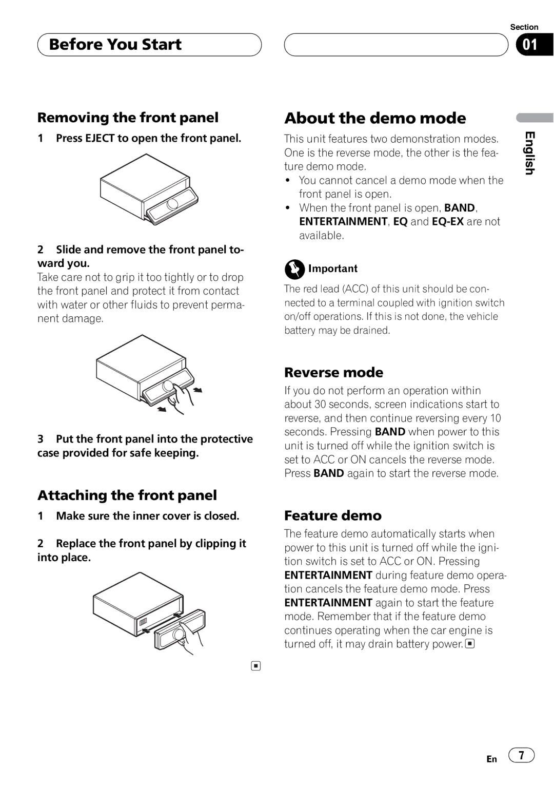 Pioneer DEH-P1Y operation manual 