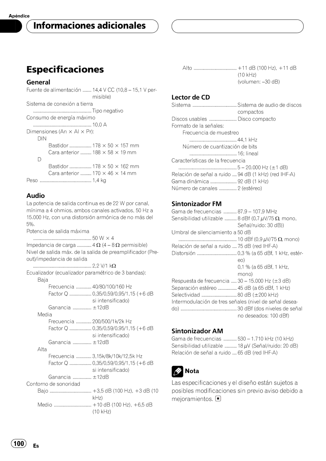 Pioneer DEH-P2500 operation manual + + 